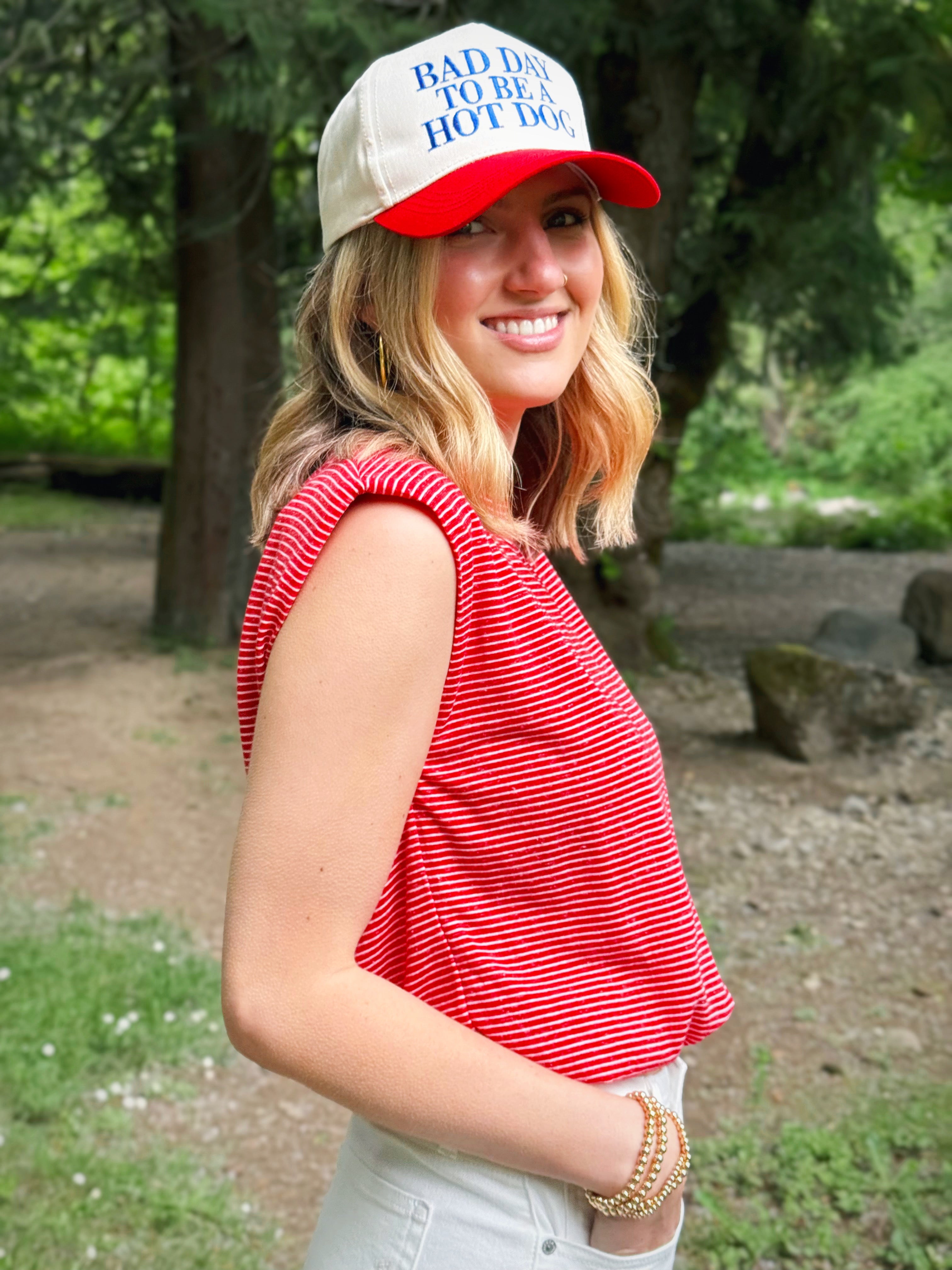 Happy Camper Tank - RED - willows clothing S/S SHIRT