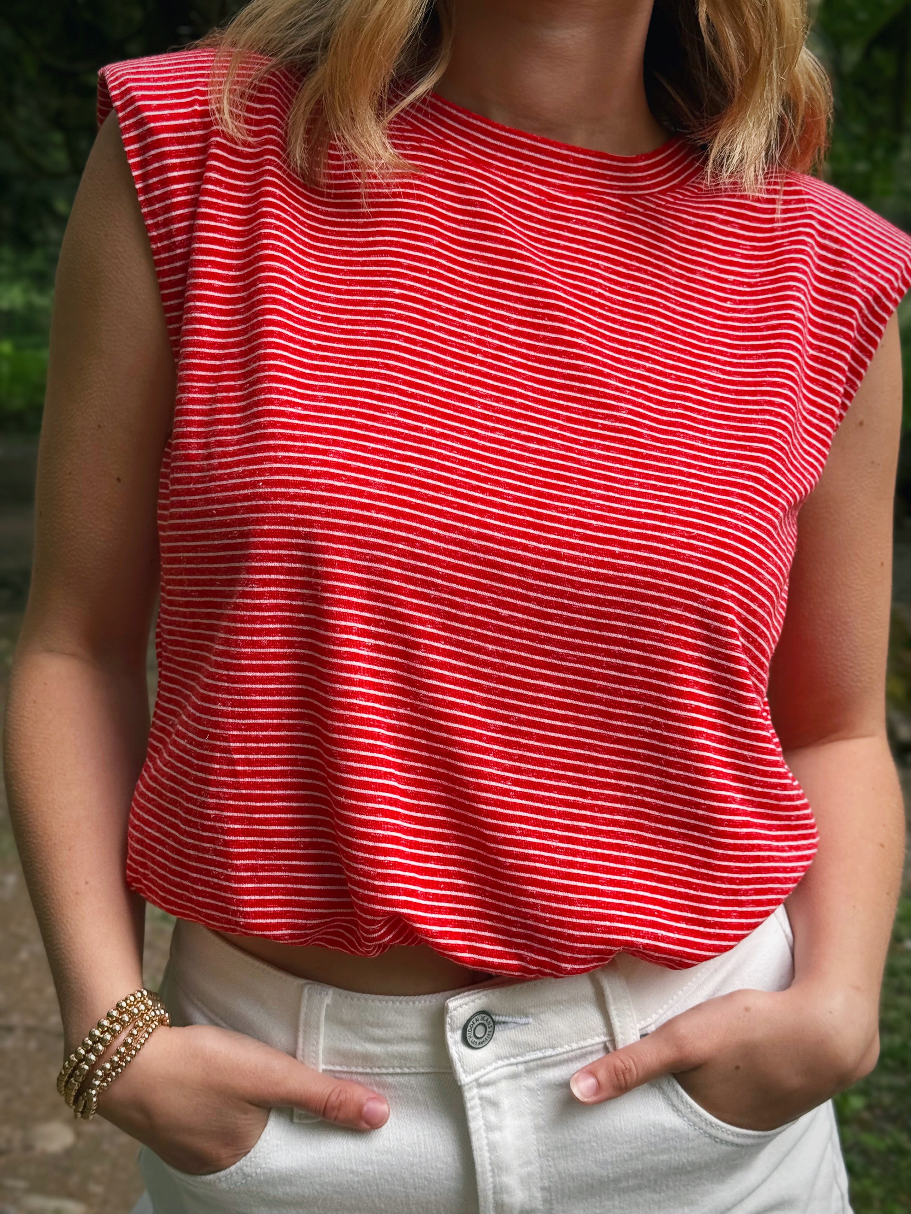 Happy Camper Tank - RED - willows clothing S/S SHIRT