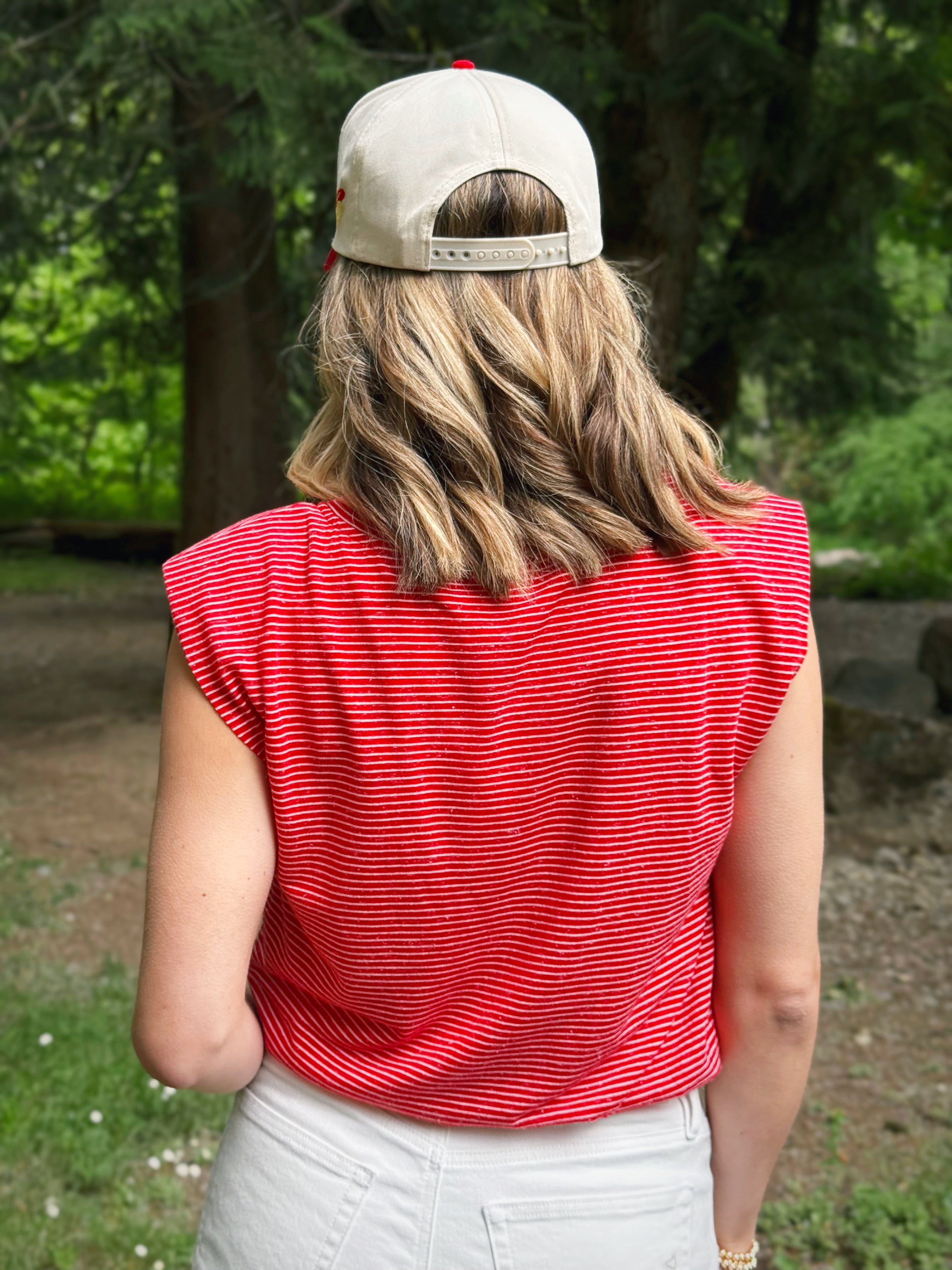 Happy Camper Tank - RED - willows clothing S/S SHIRT