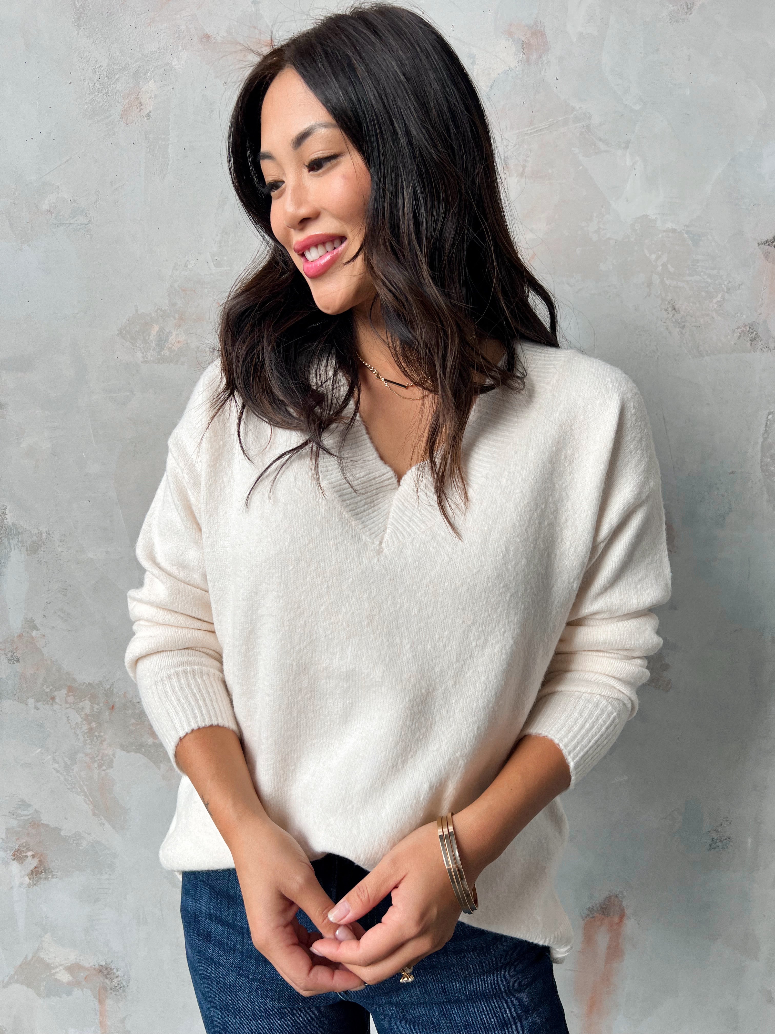 Harriet Sweater - CREAM - willows clothing SWEATER