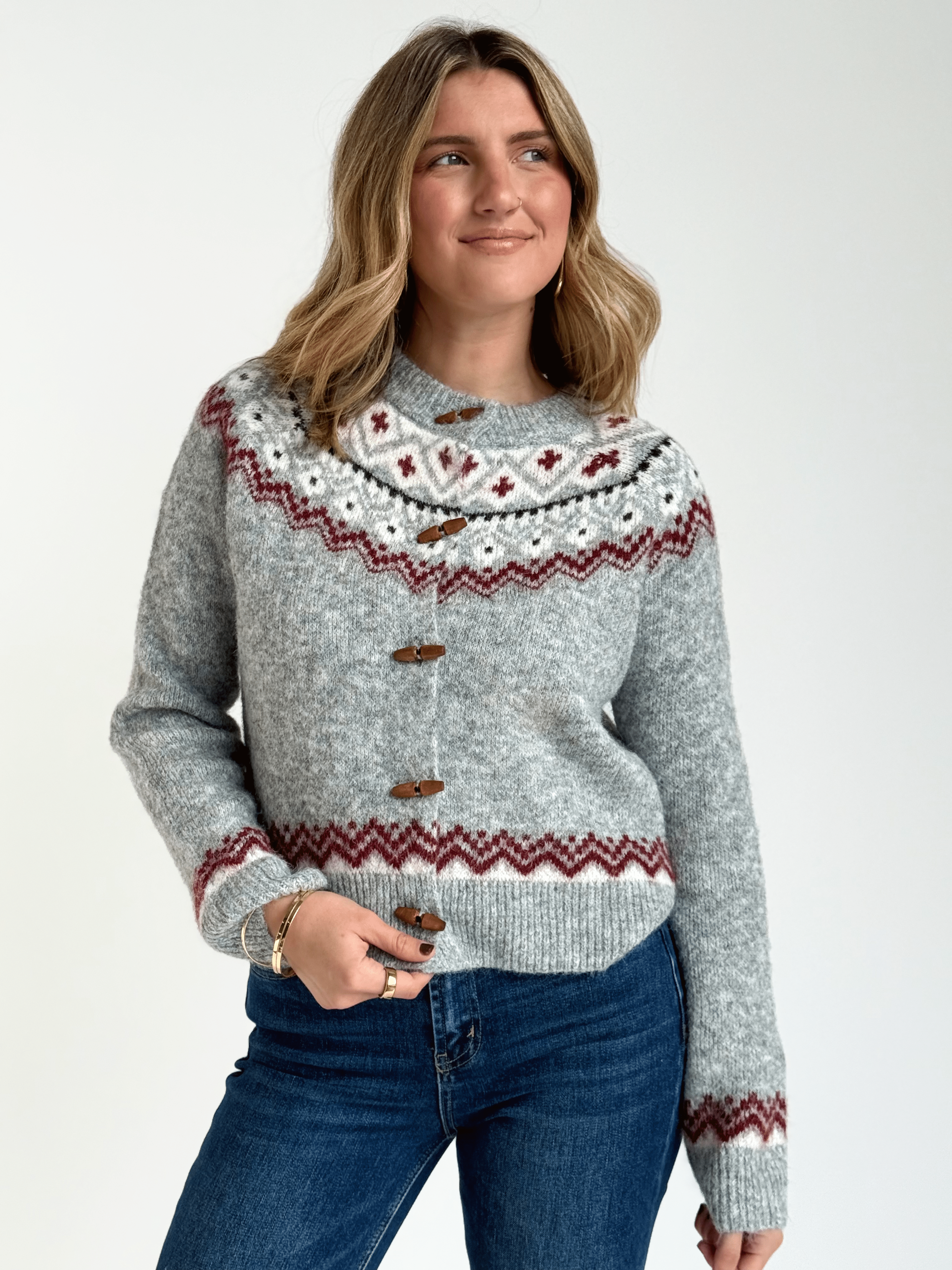Harvest Day Cardigan - GREY - willows clothing Cardigan
