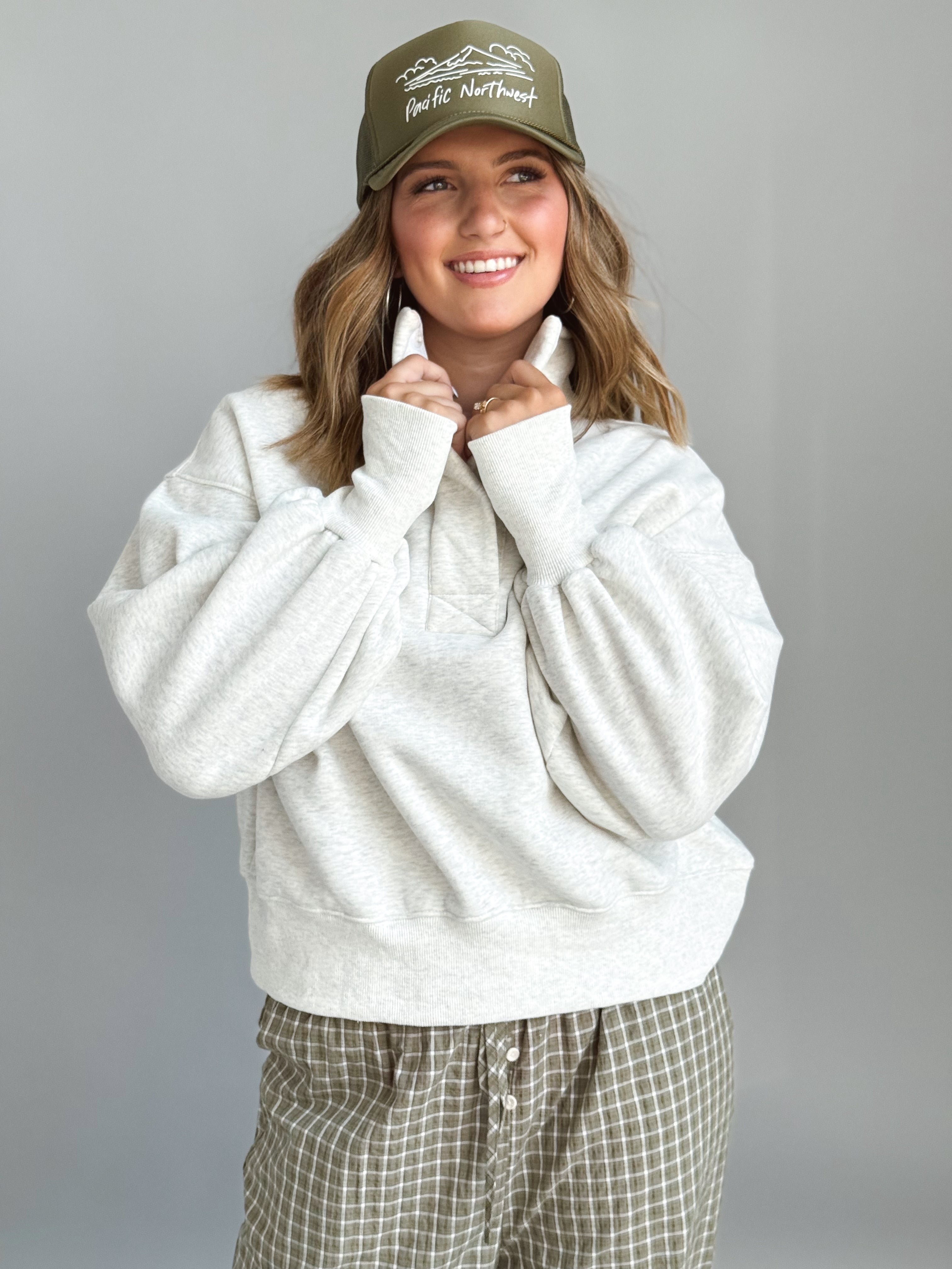 Harvey Sweatshirt - WHITE MELANGE - willows clothing SWEATSHIRT