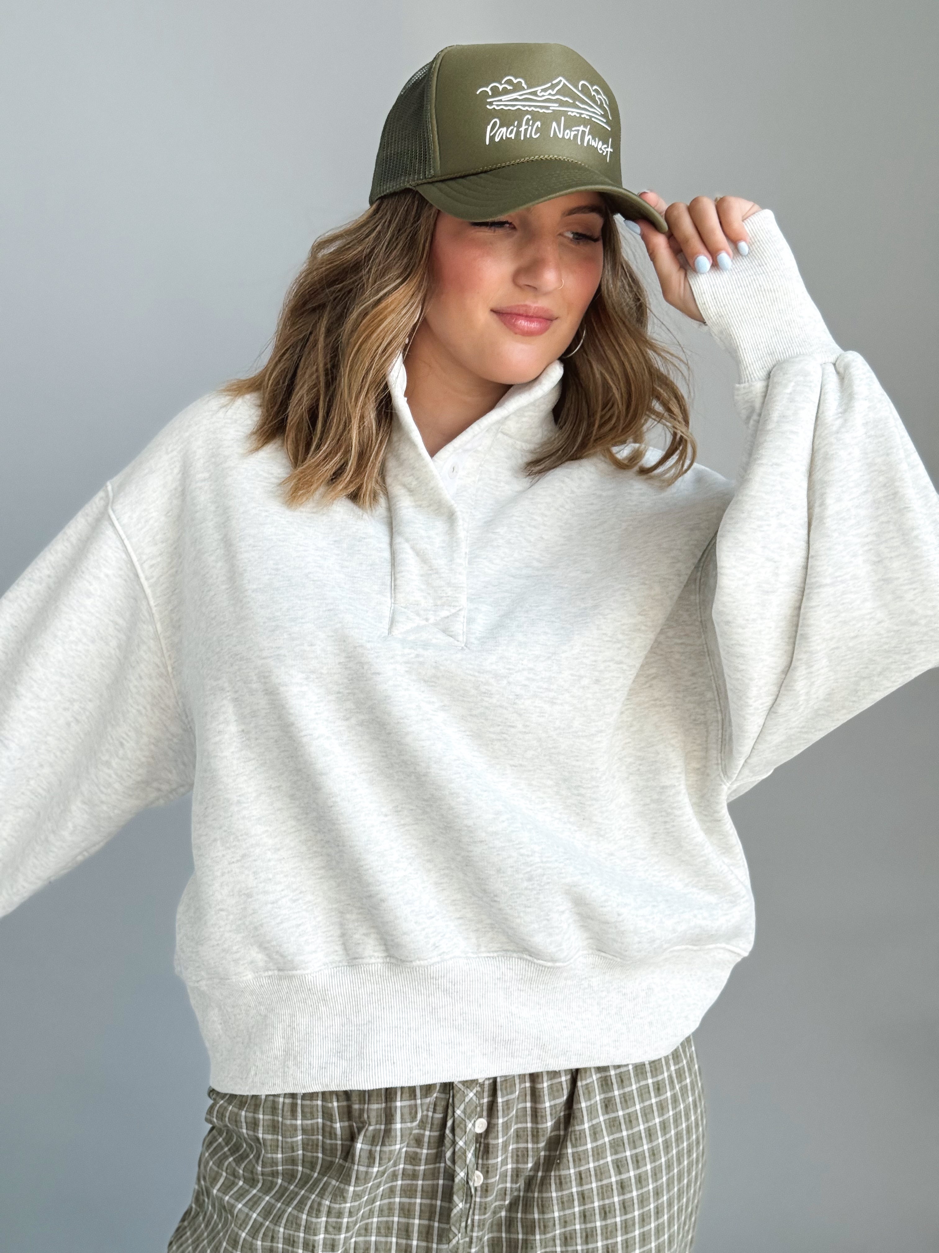 Harvey Sweatshirt - WHITE MELANGE - willows clothing SWEATSHIRT