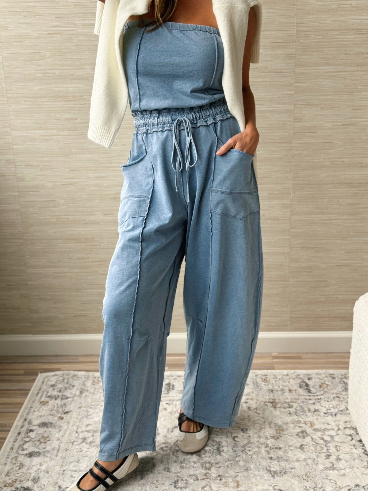 Heather Jumpsuit - DENIM - willows clothing Jumpsuit