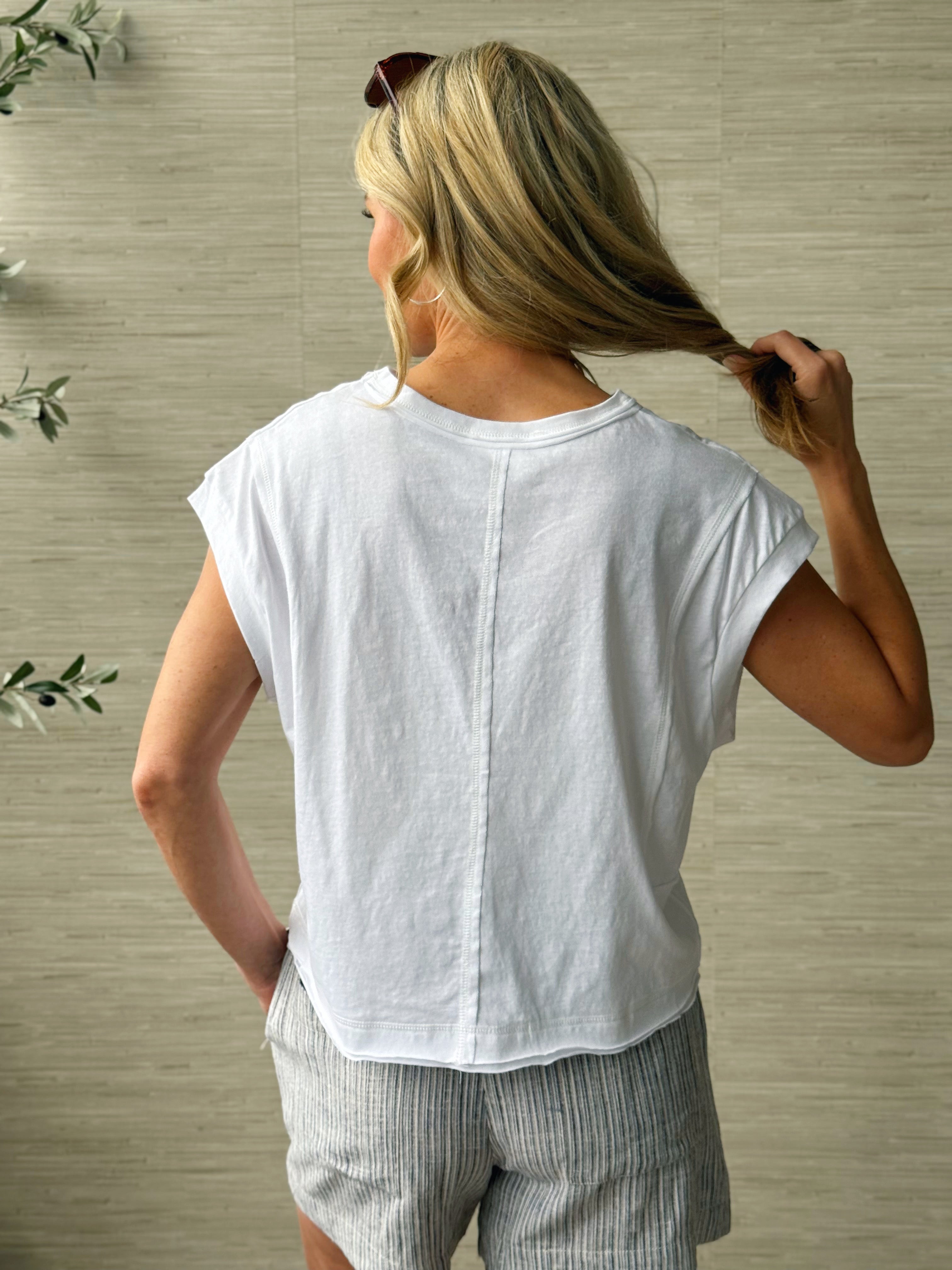Heather Tee - WHITE - willows clothing S/S SHIRT