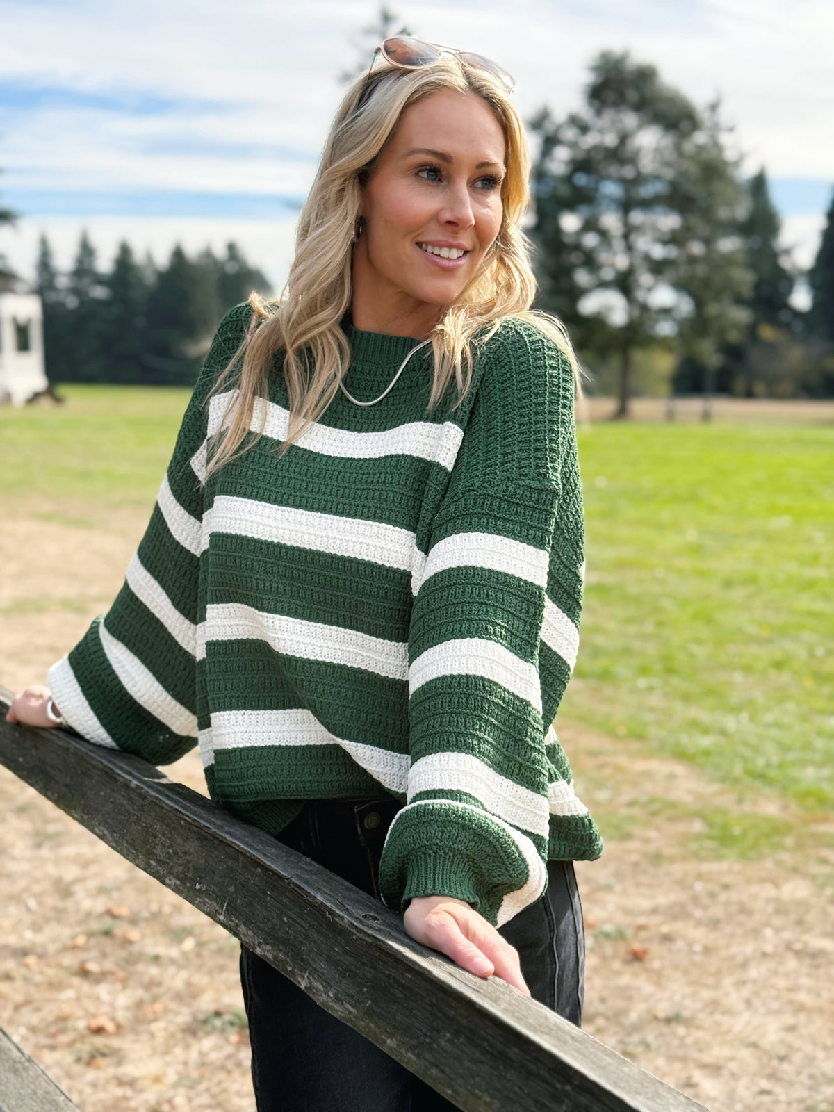 Hello, Sweater Weather - DARK GREEN - willows clothing SWEATER