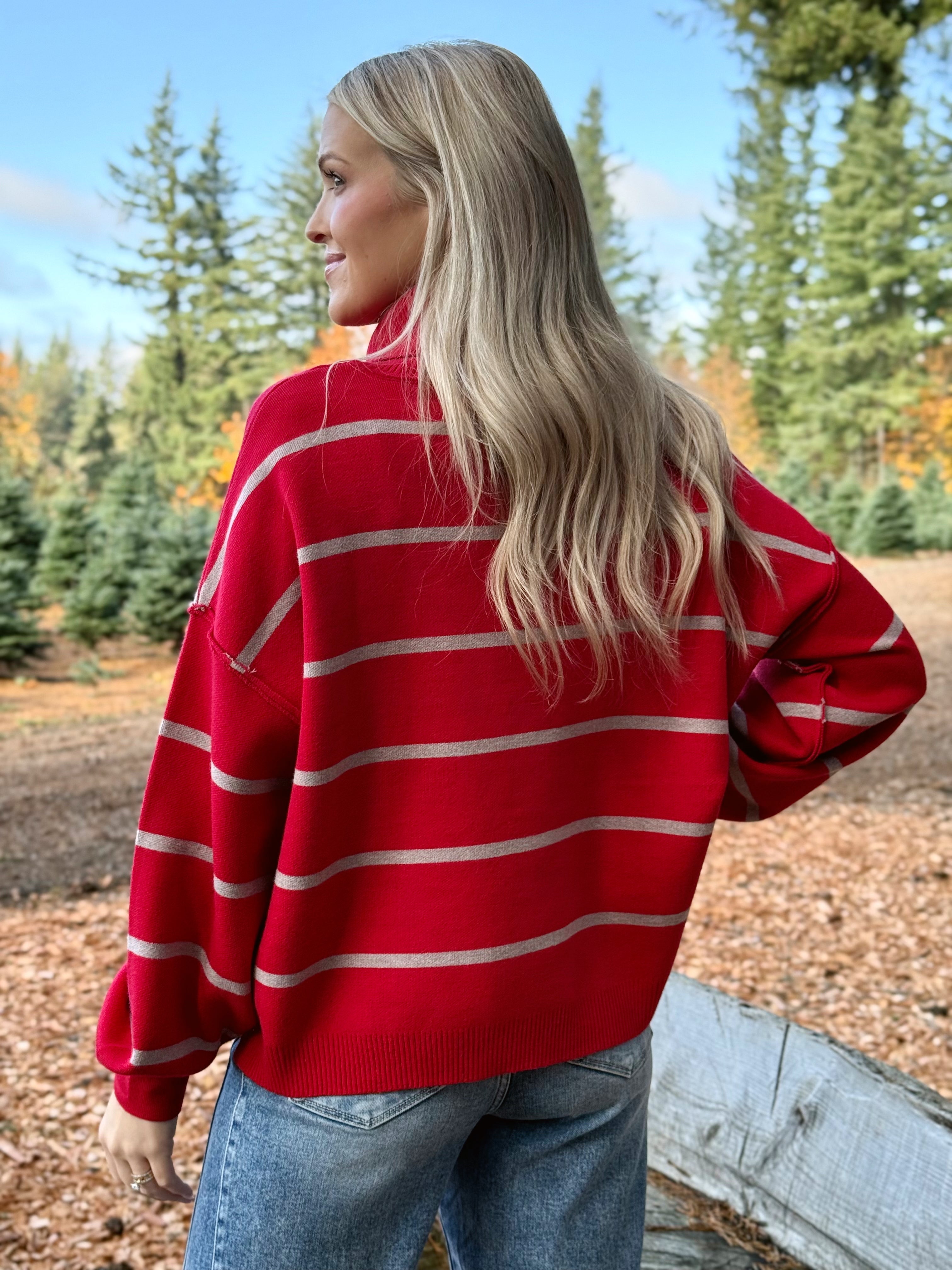Hemlock Sweater - CRIMSON - willows clothing SWEATER