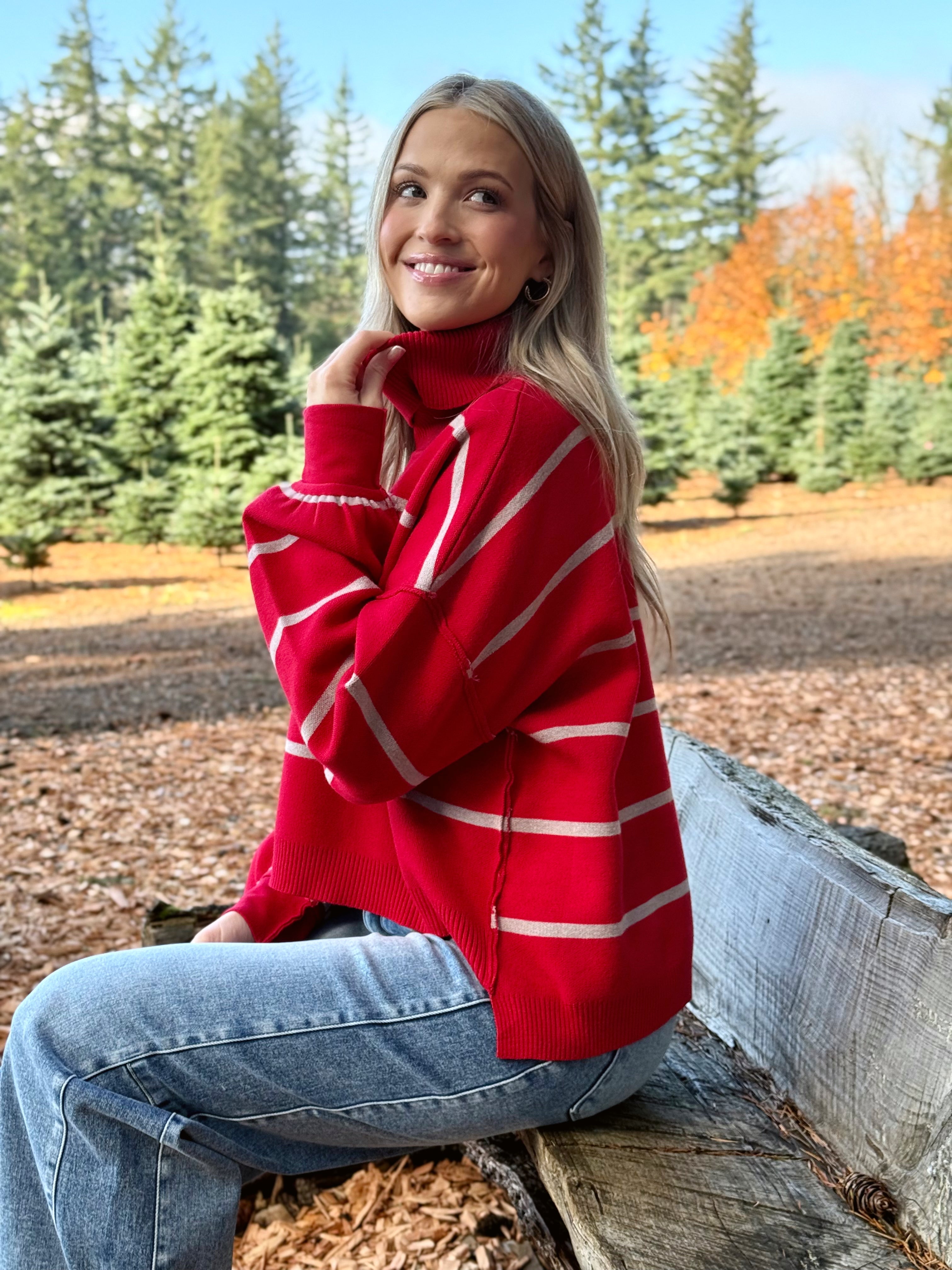 Hemlock Sweater - CRIMSON - willows clothing SWEATER