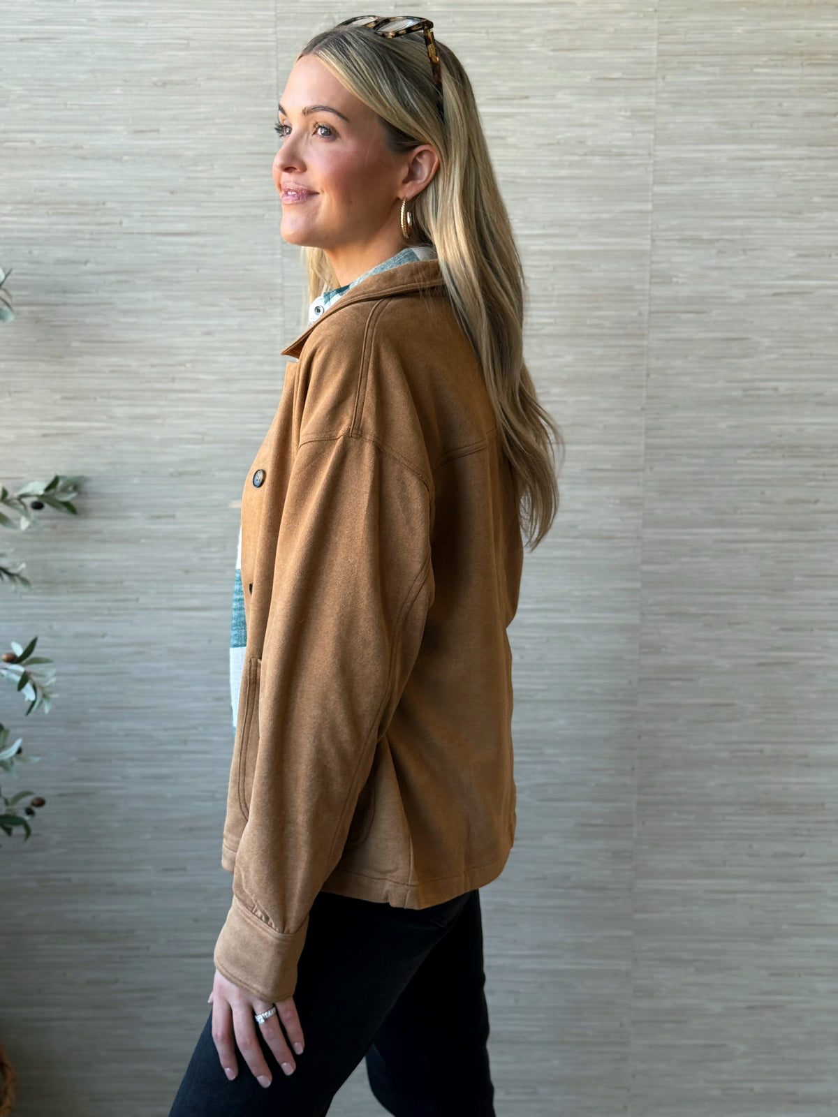 Henrick Suede Jacket - CAMEL - willows clothing JACKET