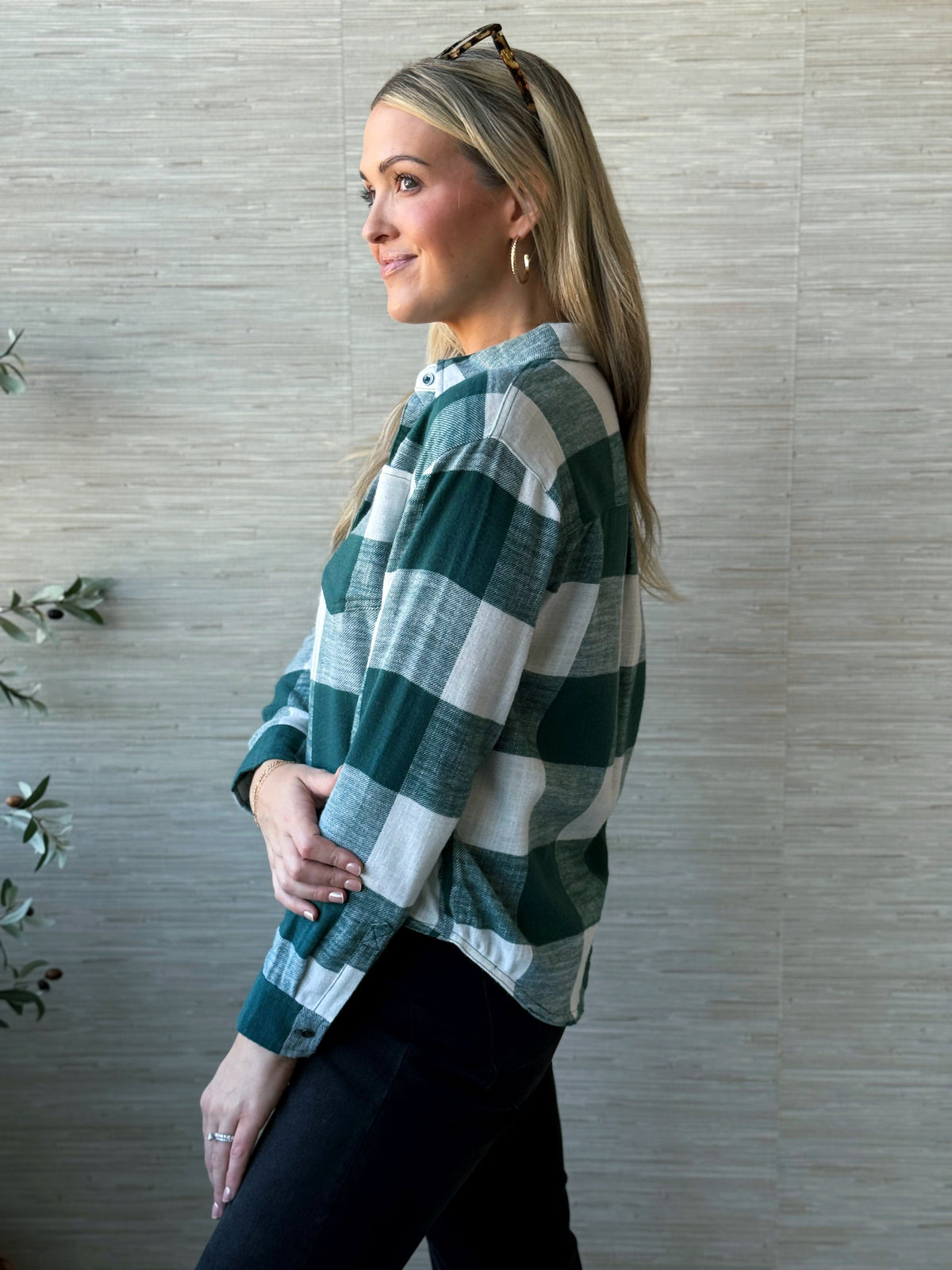 Heritage Flannel - TEAL GREEN - willows clothing L/S SHIRT