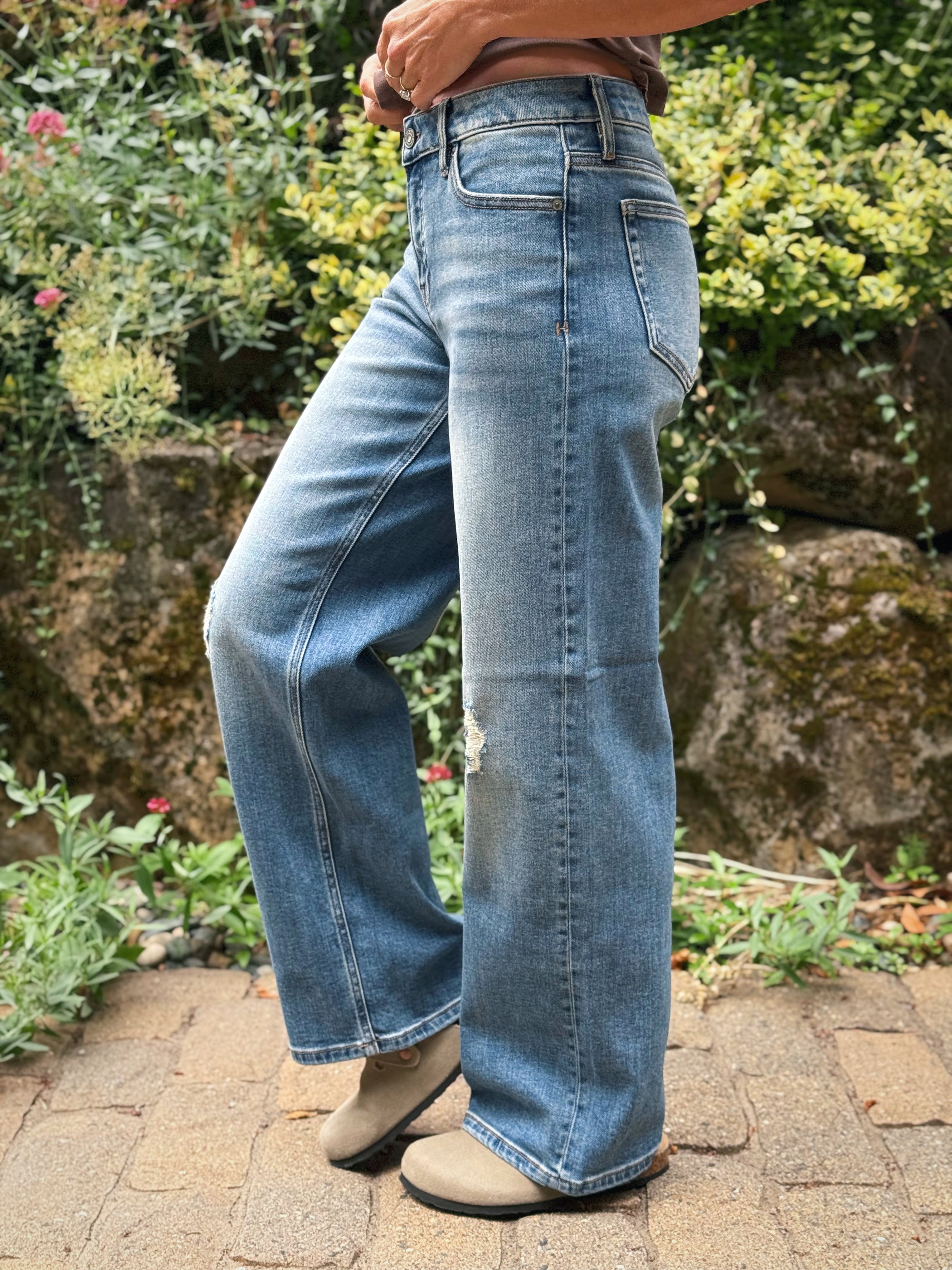 [HIDDEN] Ramona Jean - MEDIUM VINTAGE - willows clothing DAD JEAN