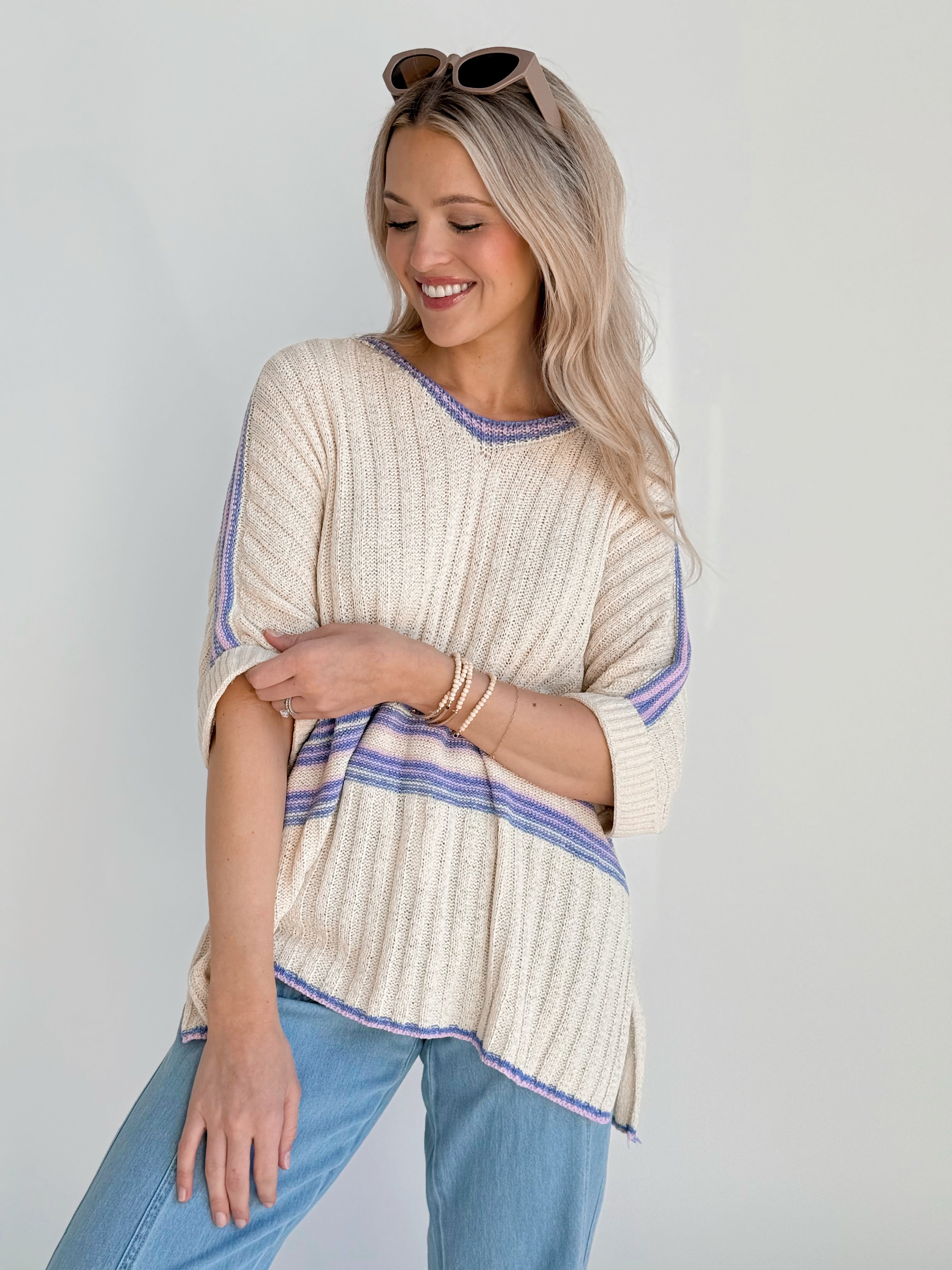 Hillary Sweater - NATURAL - willows clothing SWEATER