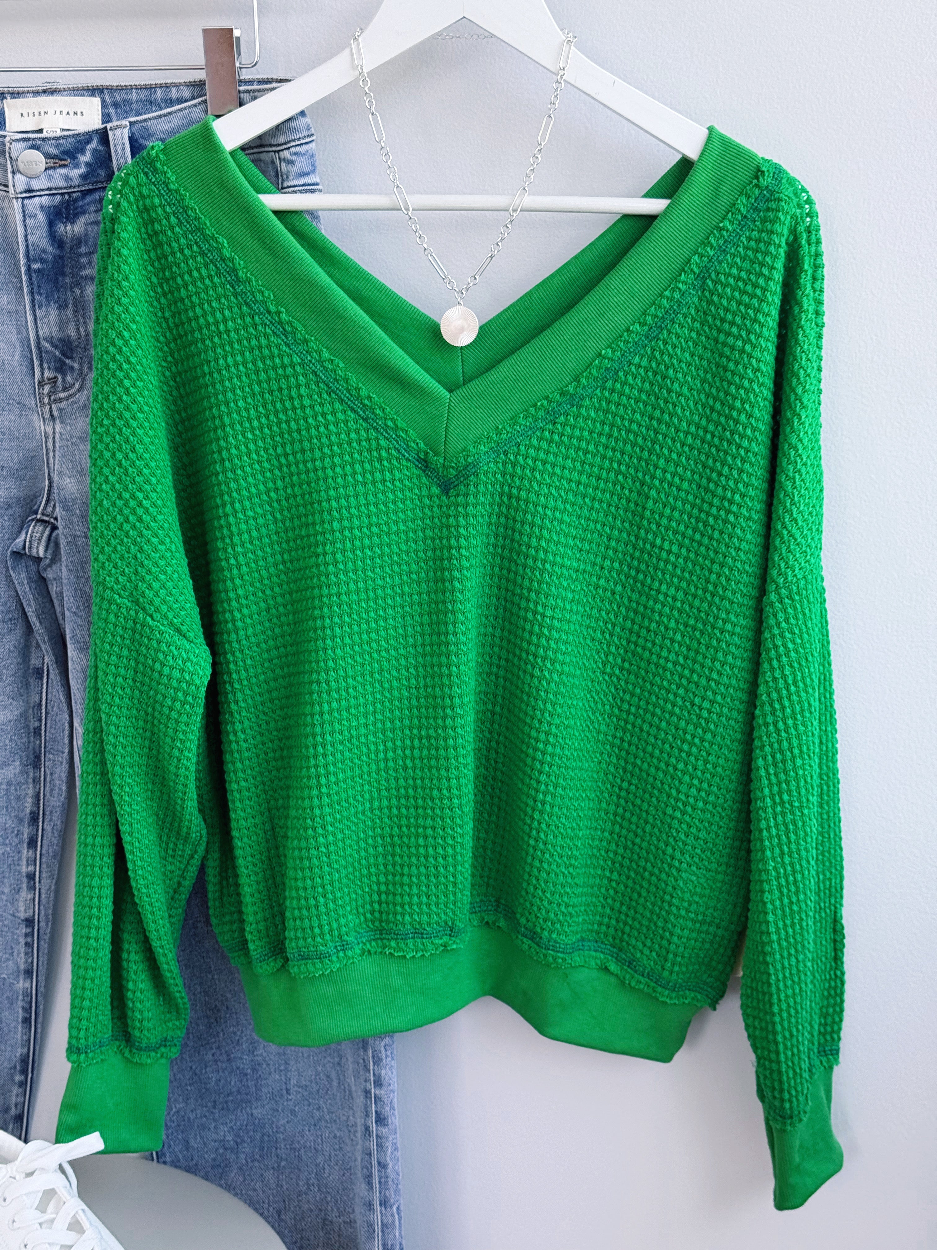 Holly Top - CUCUMBER - willows clothing L/S SHIRT