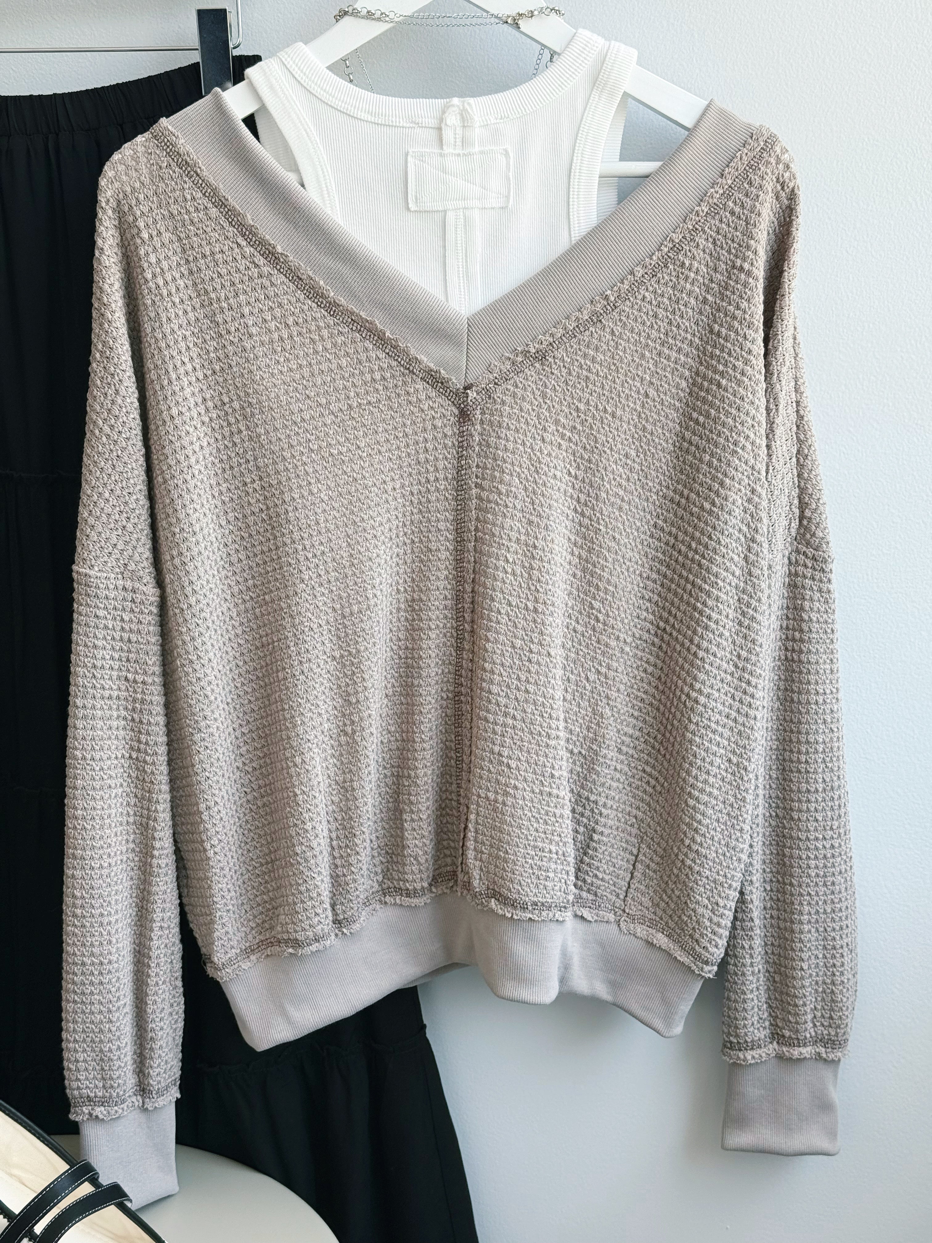 Holly Top - MOCHA - willows clothing L/S SHIRT