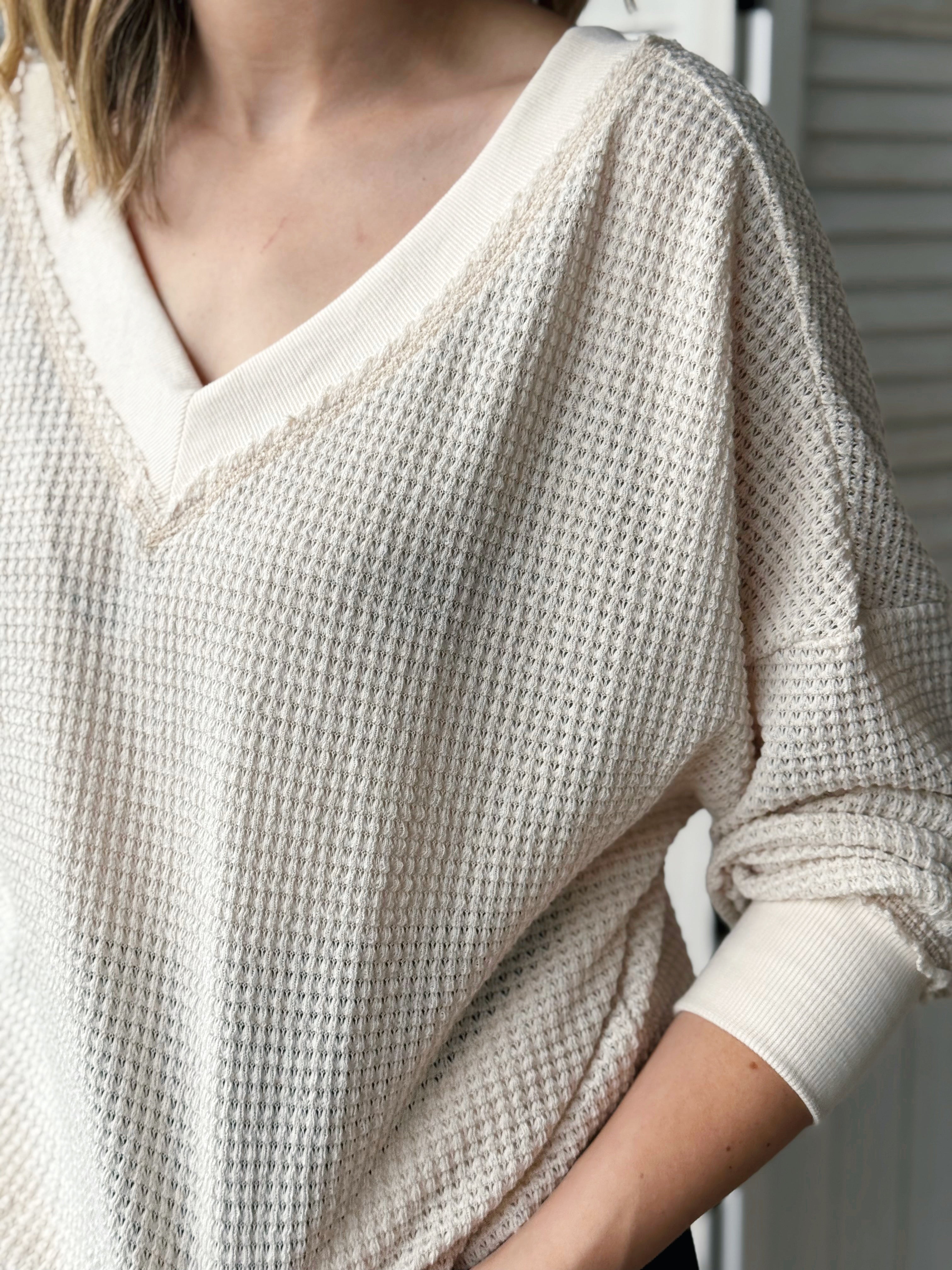 Holly Top - SOY LATTE - willows clothing L/S SHIRT