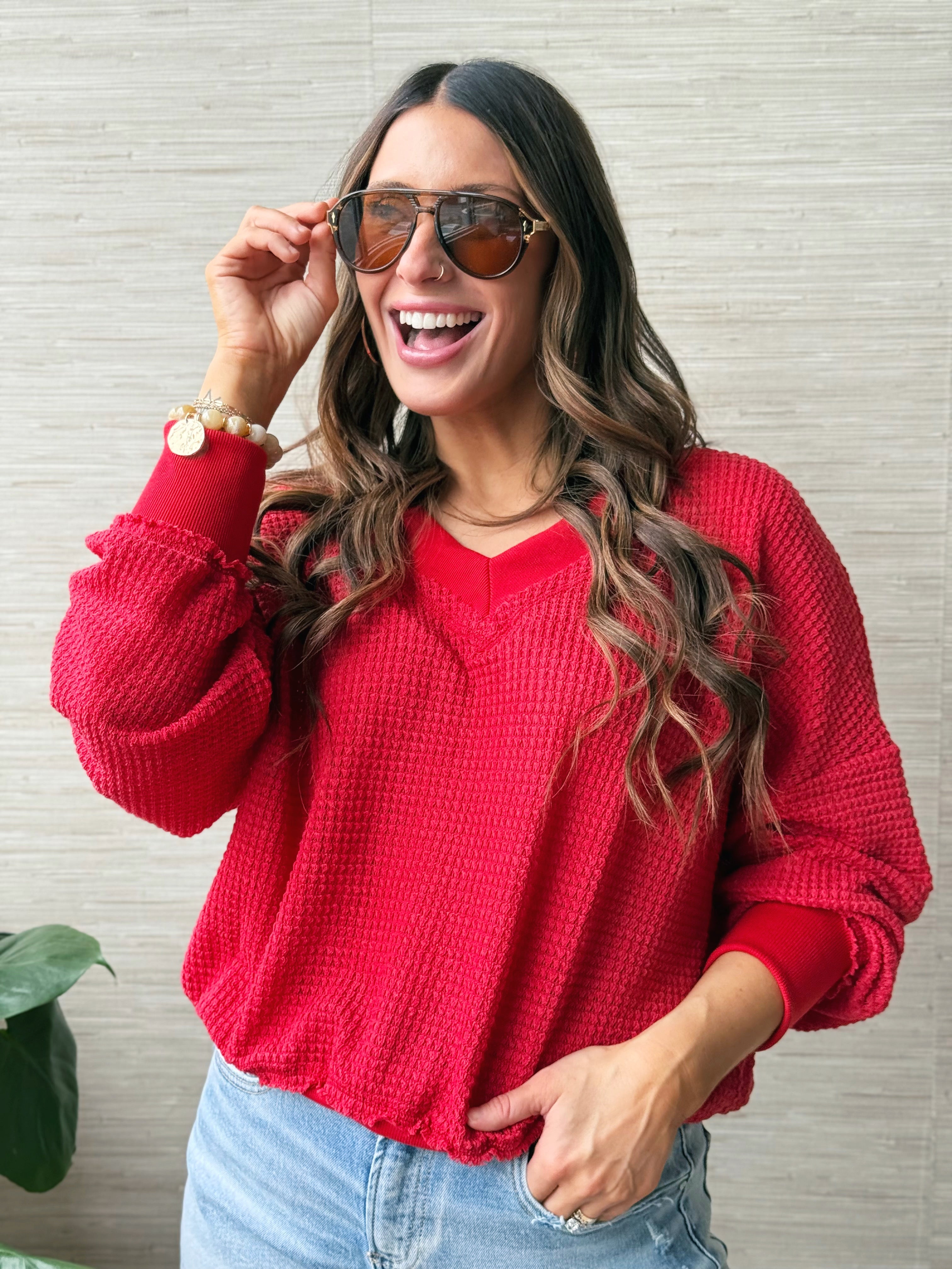 Holly Top - TOMATO - willows clothing L/S Shirt