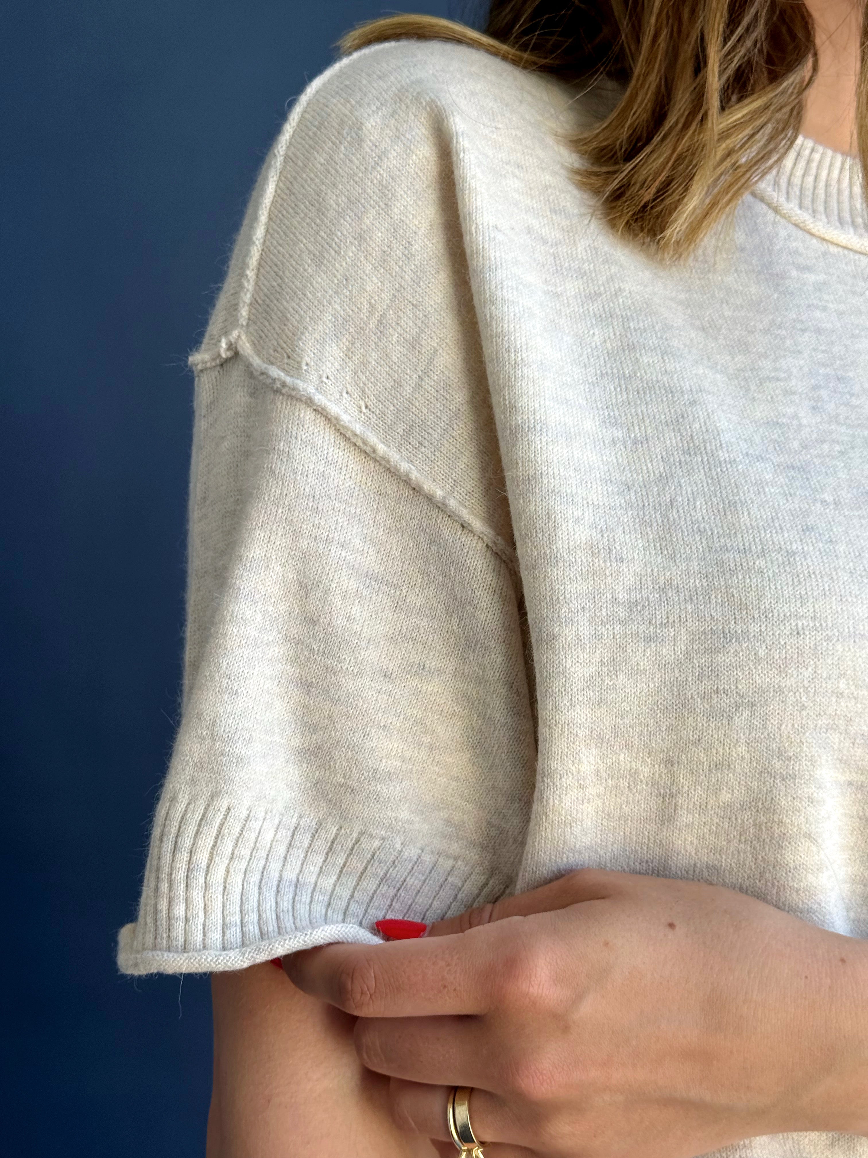 Homeroom Sweater - SAND - willows clothing SWEATER