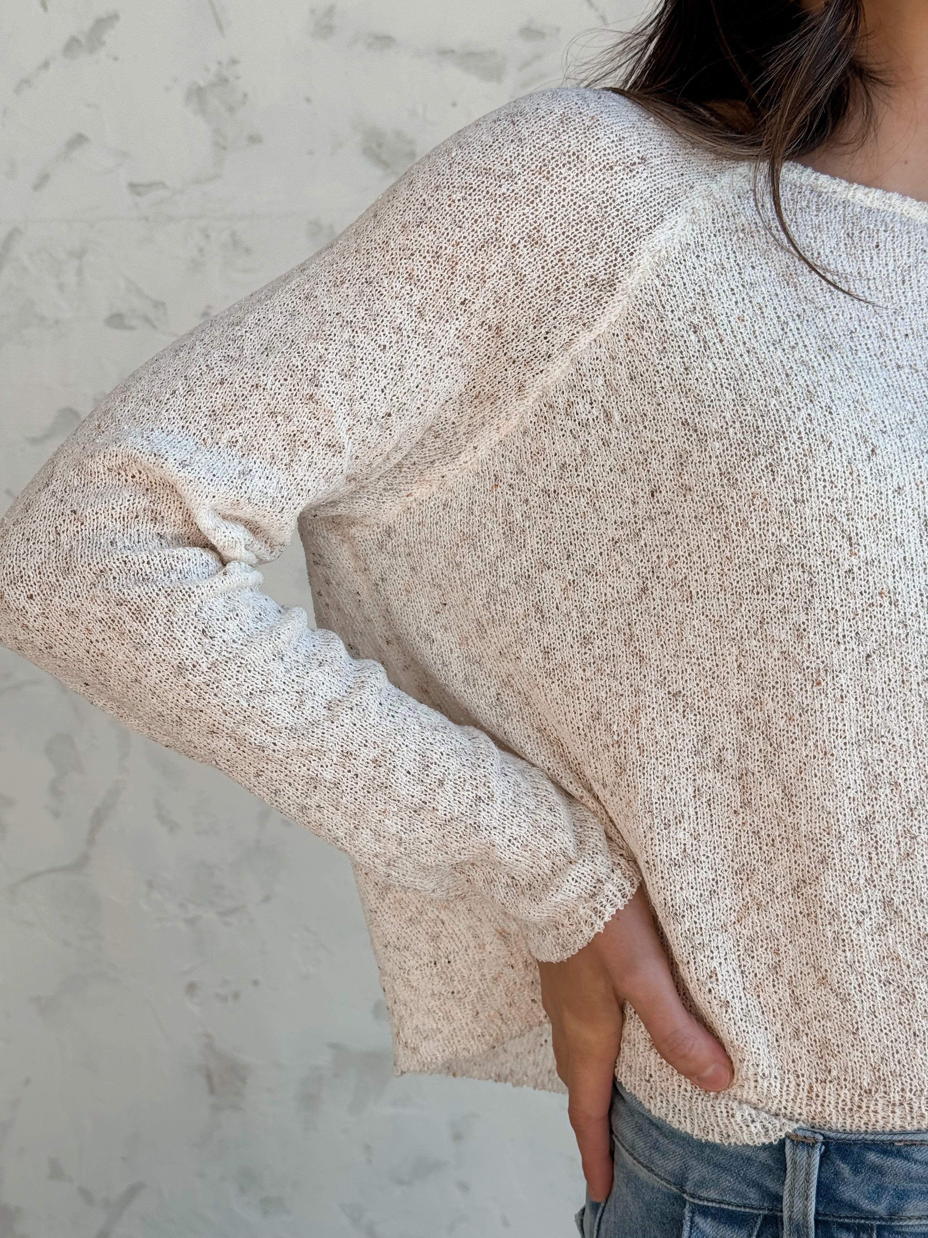 If I Fell Sweater - OATMEAL - willows clothing SWEATER