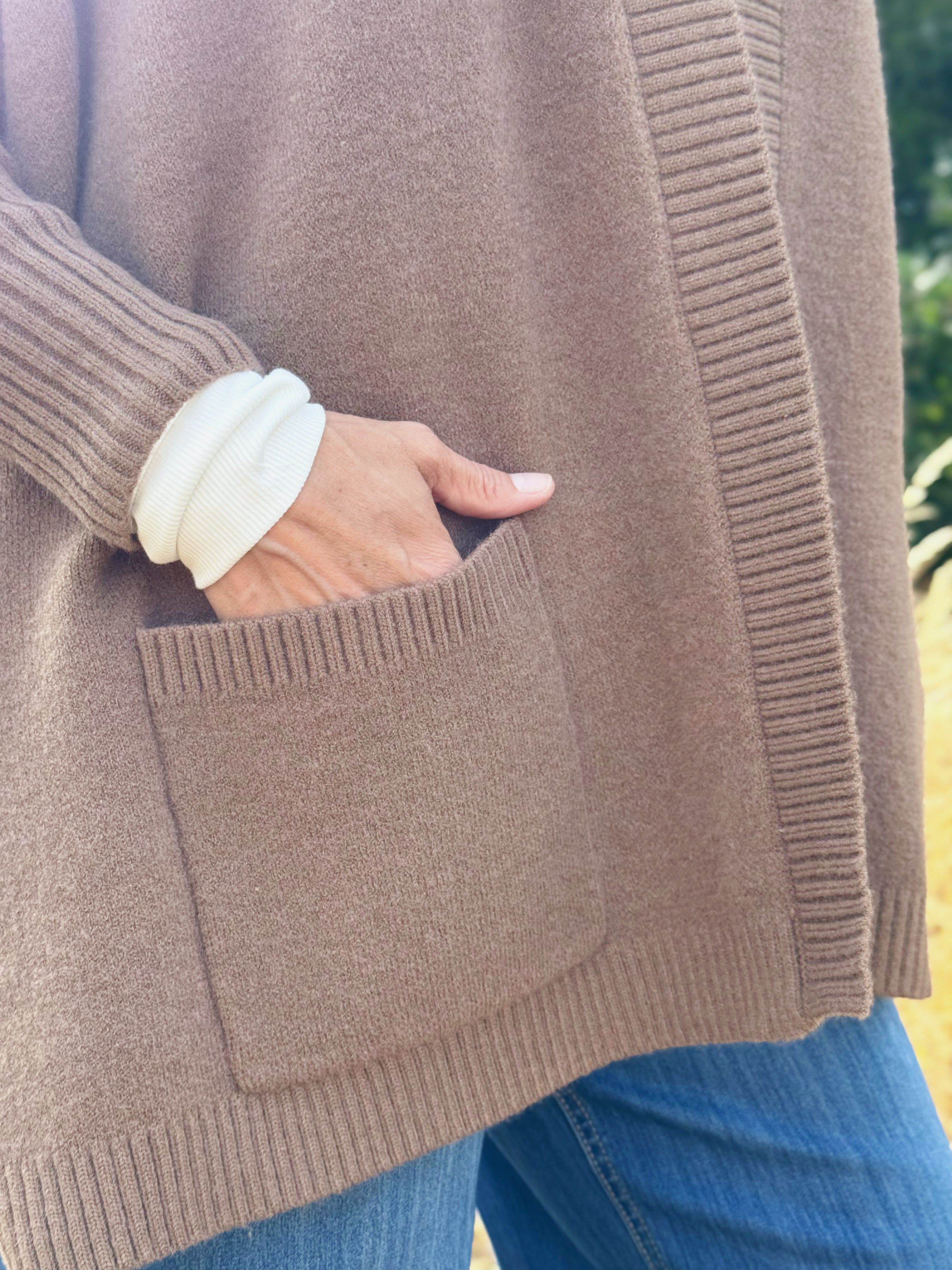 Ingram Cardigan - MOCHA - willows clothing Cardigan
