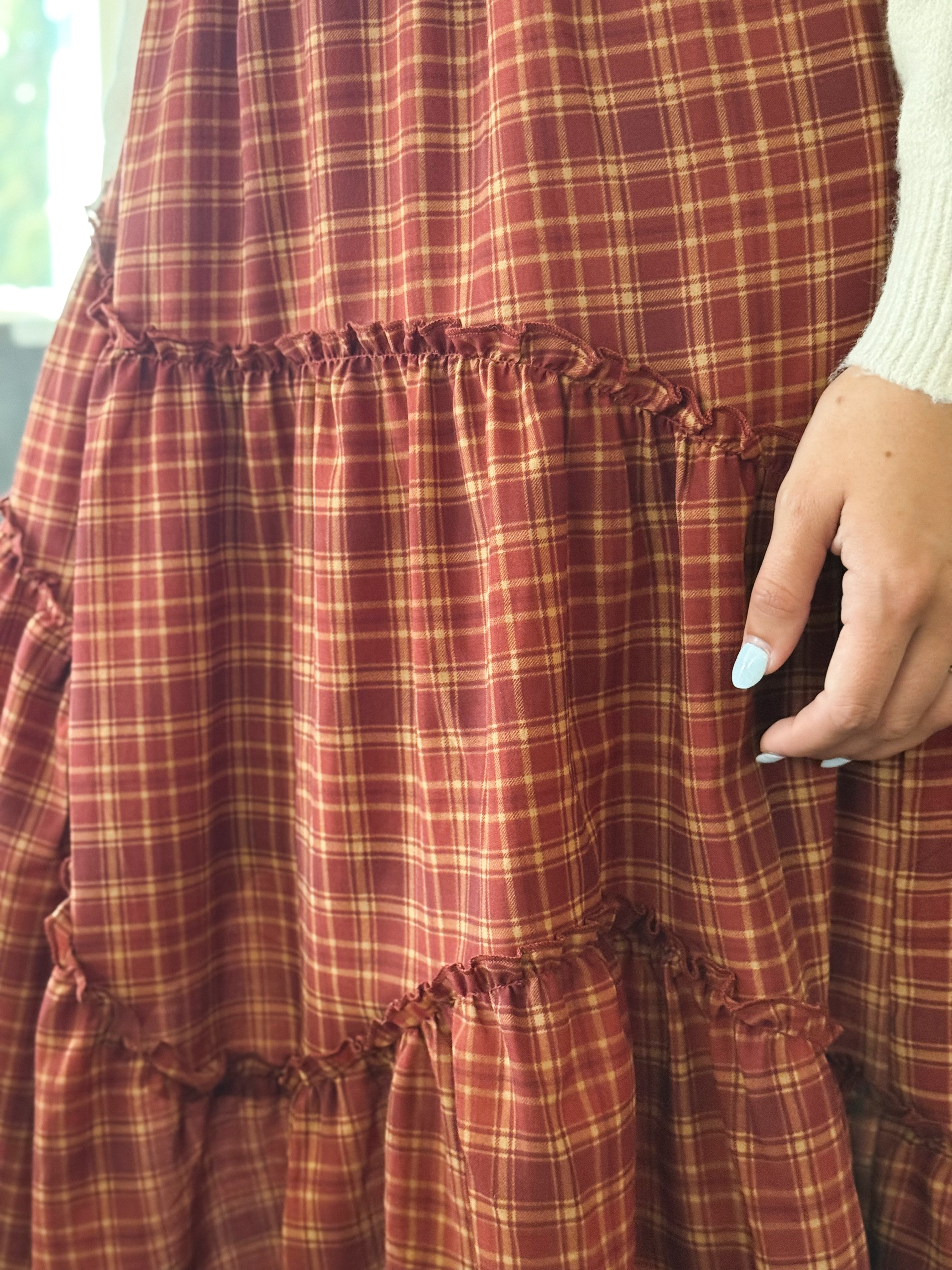 Ingrid Skirt - RED - willows clothing MIDI SKIRT