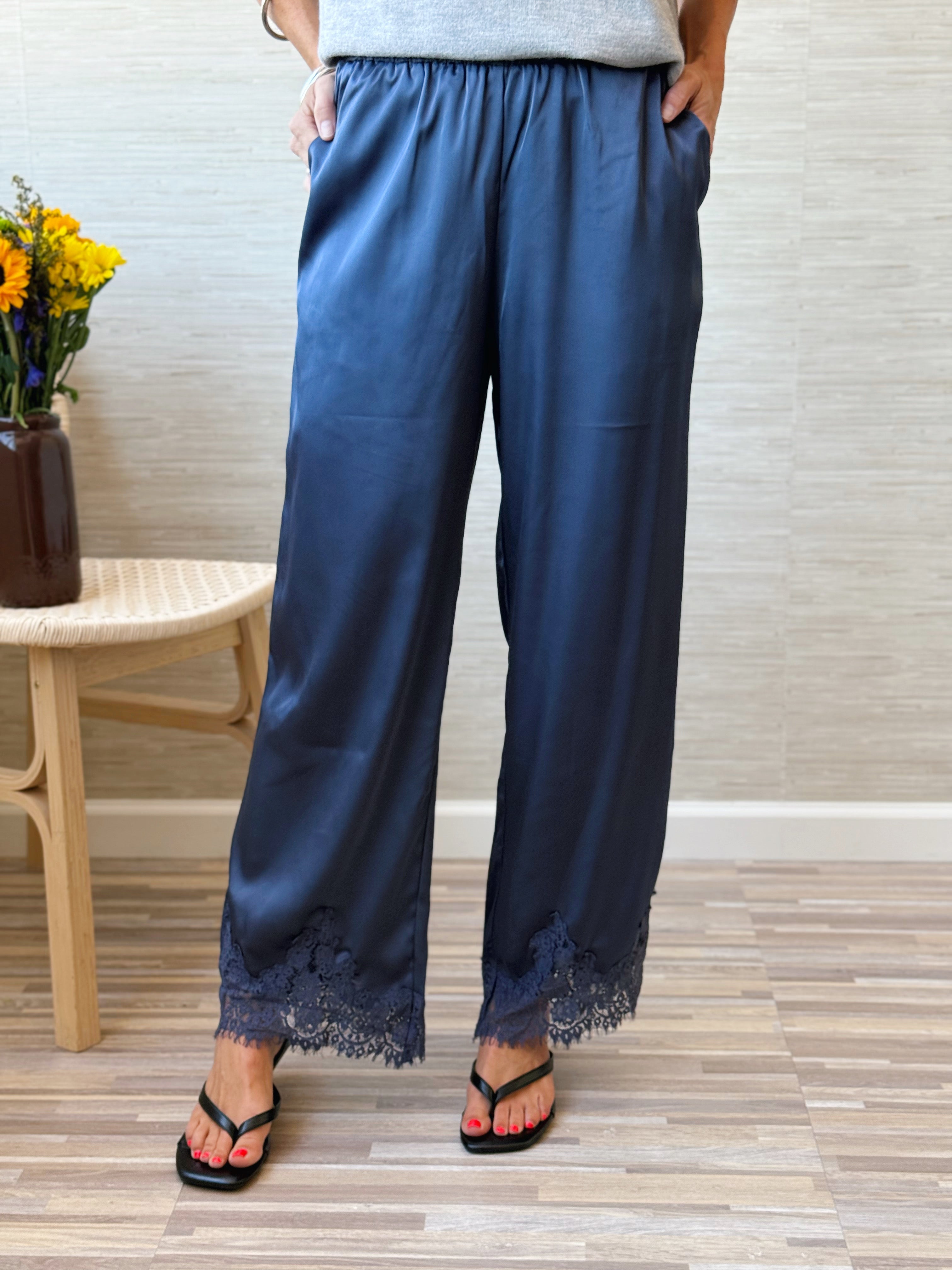 Isn't She Lovely Pant - DUSTY BLUE - willows clothing PANTS
