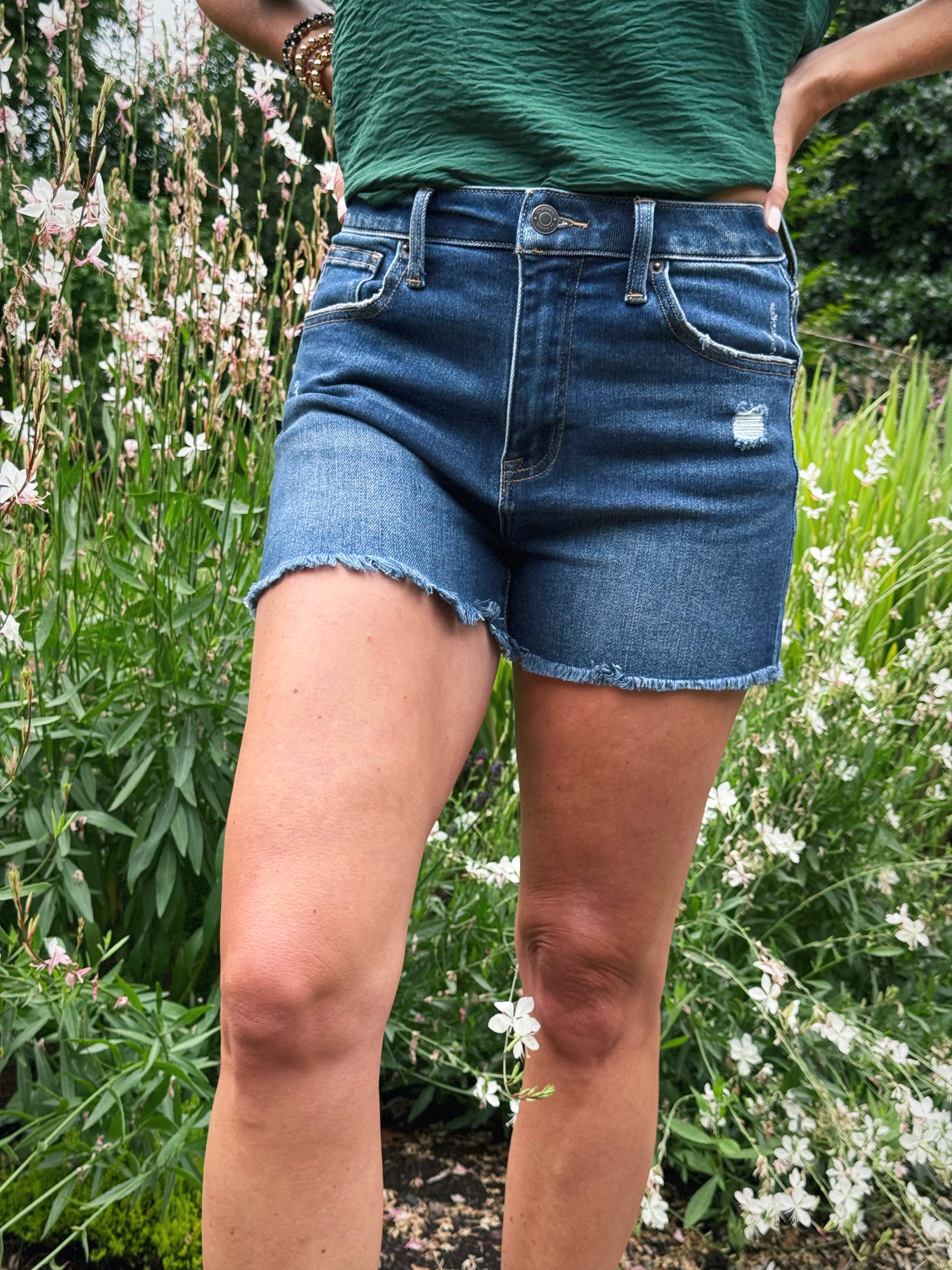[J21 ELEVEN by RISEN] Billy Denim Shorts - DARK - willows clothing SHORTS