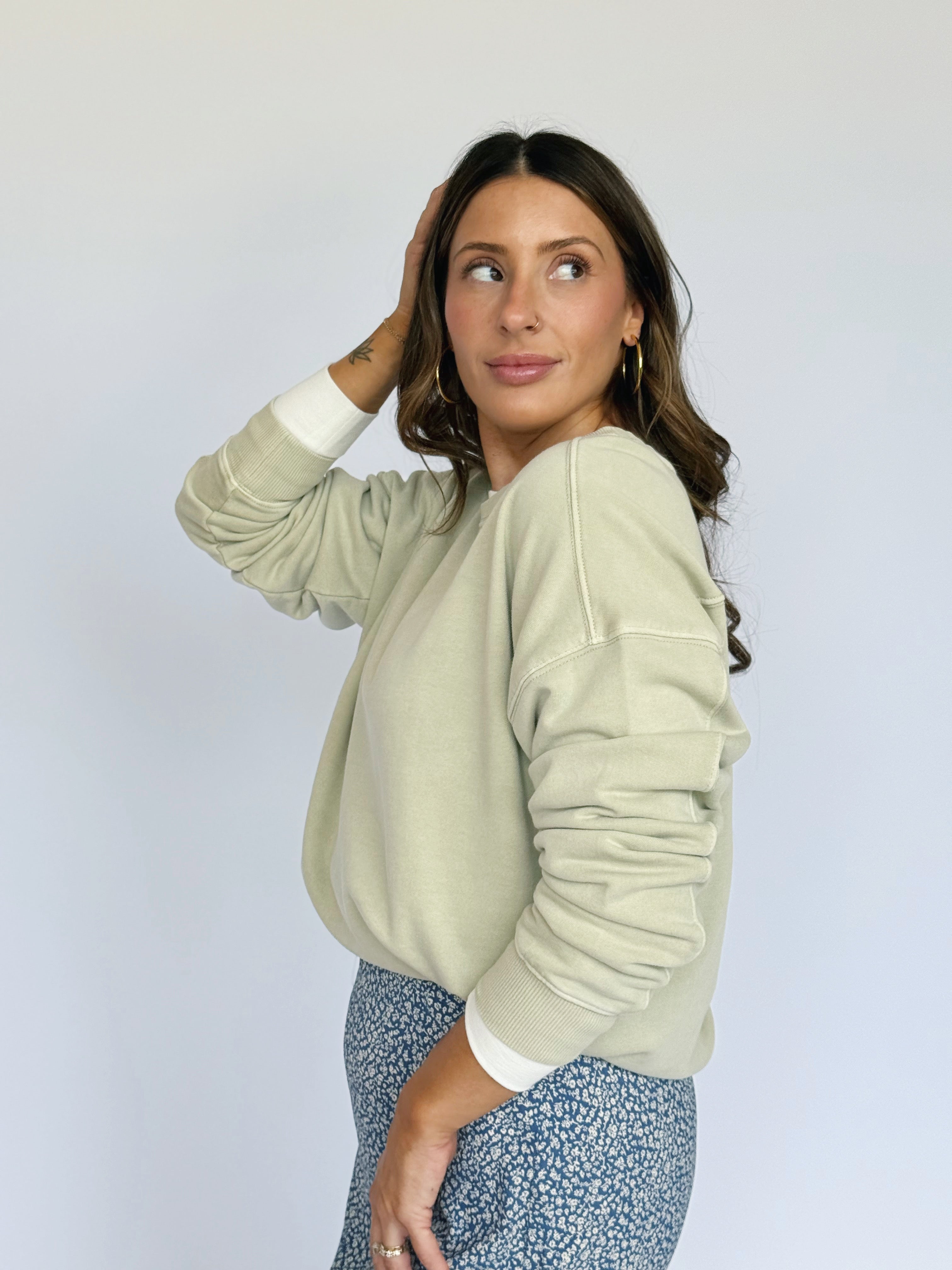 Jacey Sweatshirt - SPROUT - willows clothing SWEATSHIRT