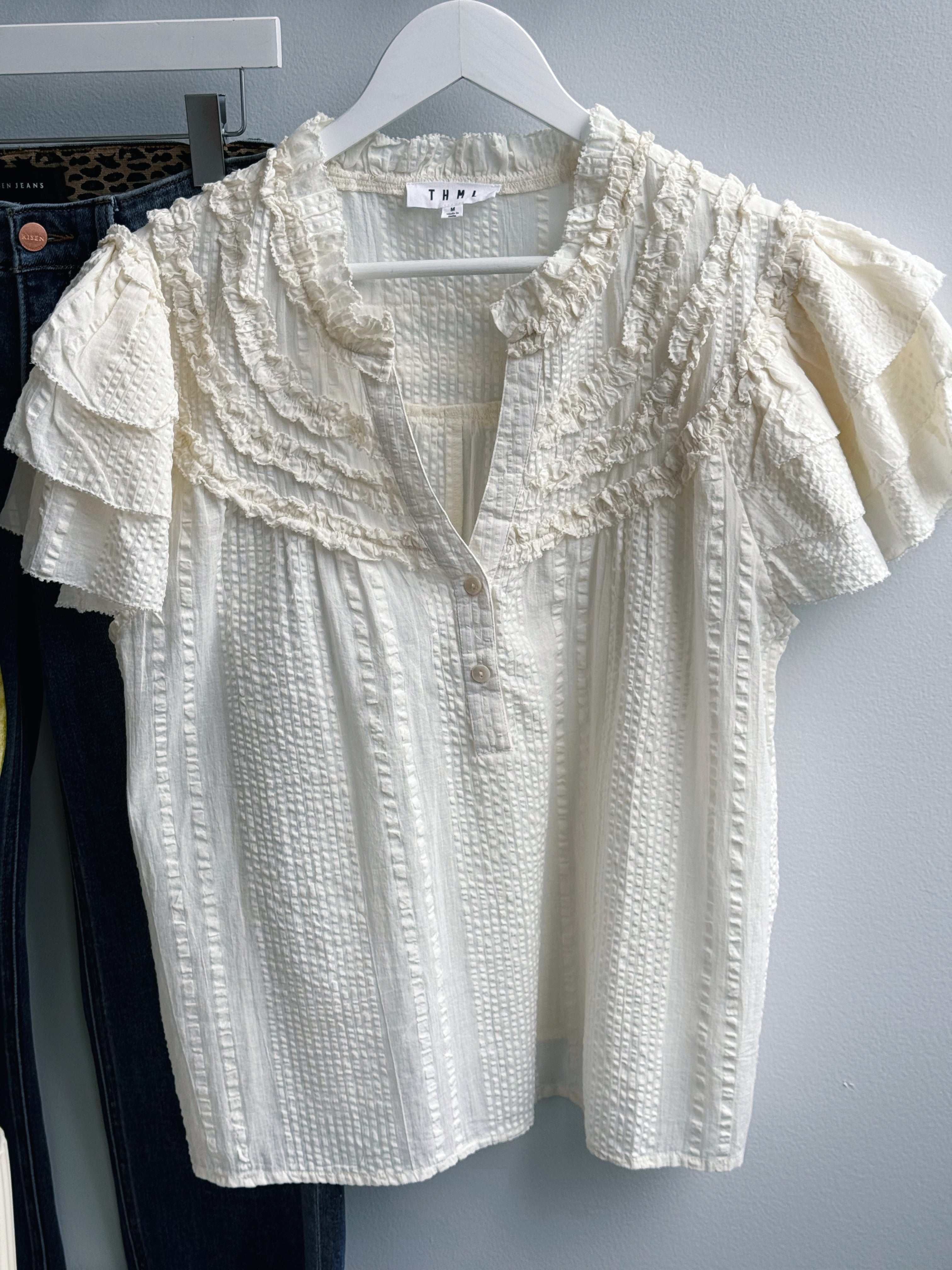 Jane Blouse - CREAM - willows clothing BLOUSE