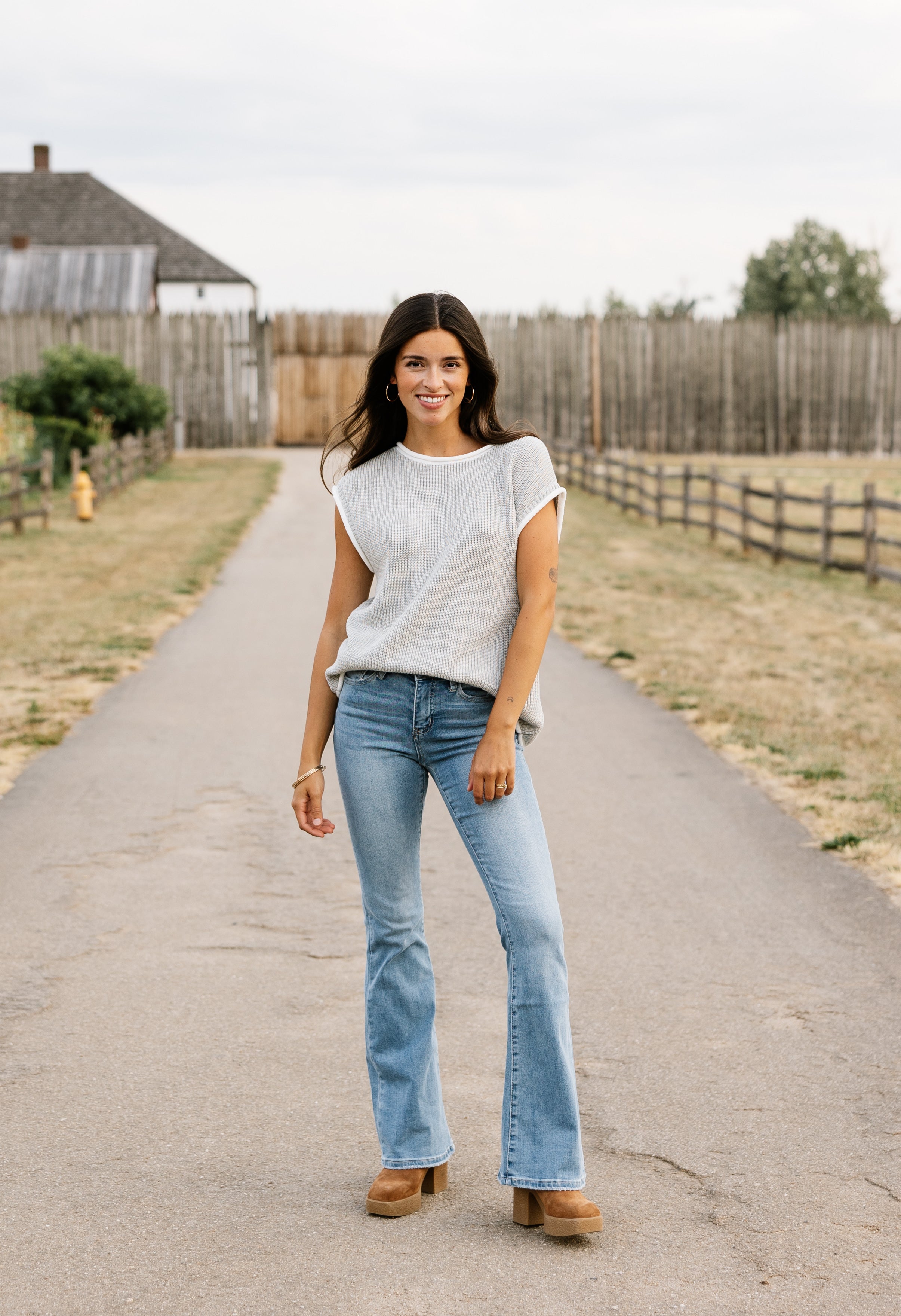 Jane Sweater - HEATHER GREY - willows clothing SWEATER