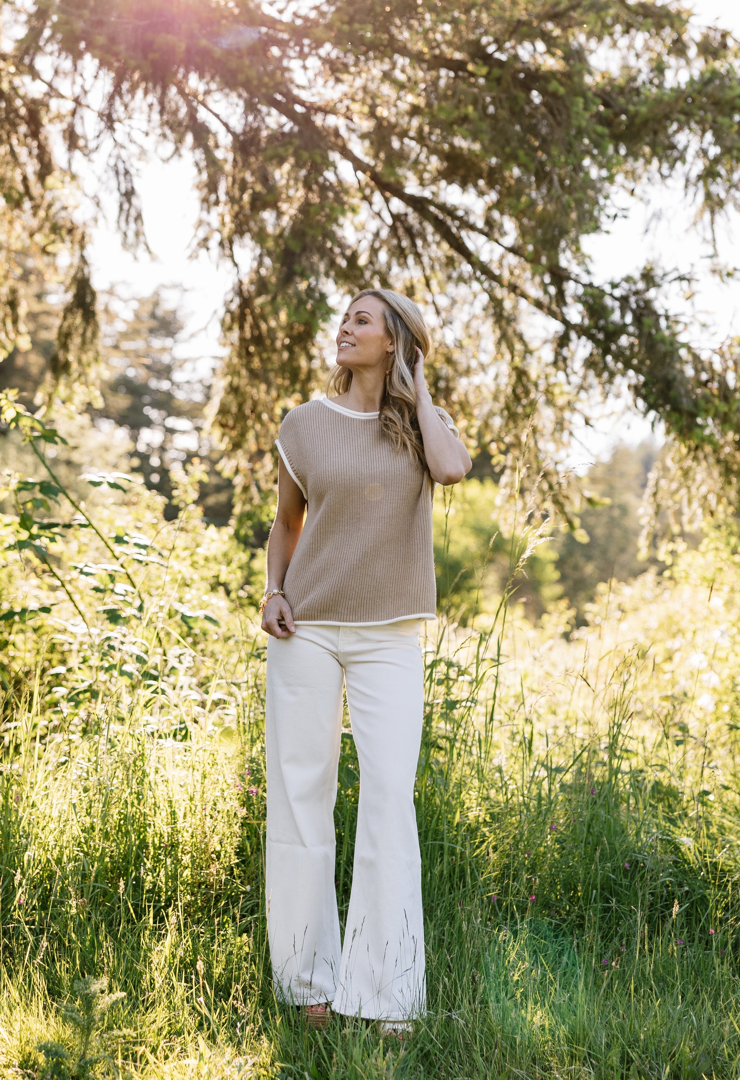 Jane Sweater - NATURAL - willows clothing SWEATER