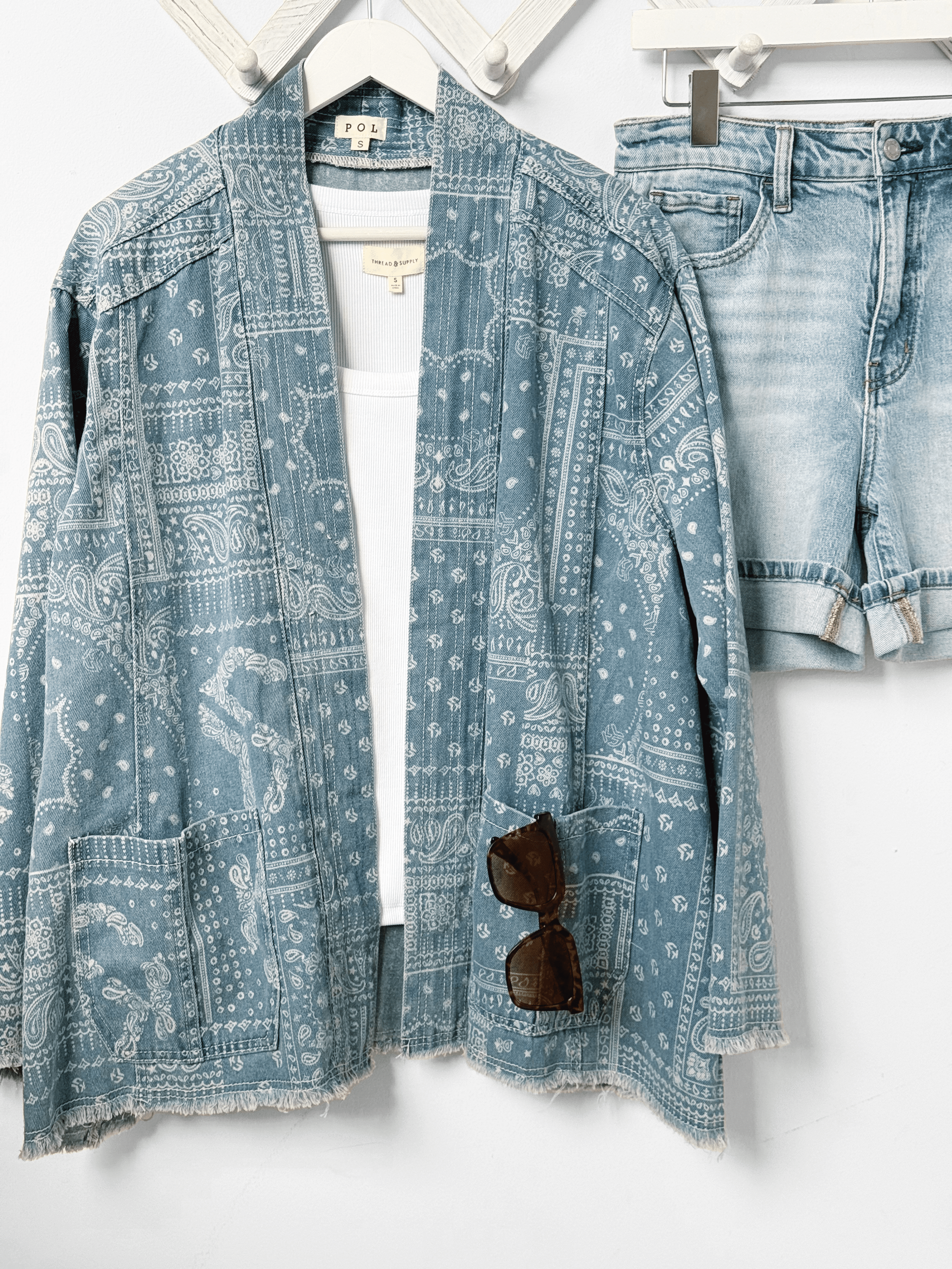 Janelle Denim Cardigan - DENIM - willows clothing Cardigan
