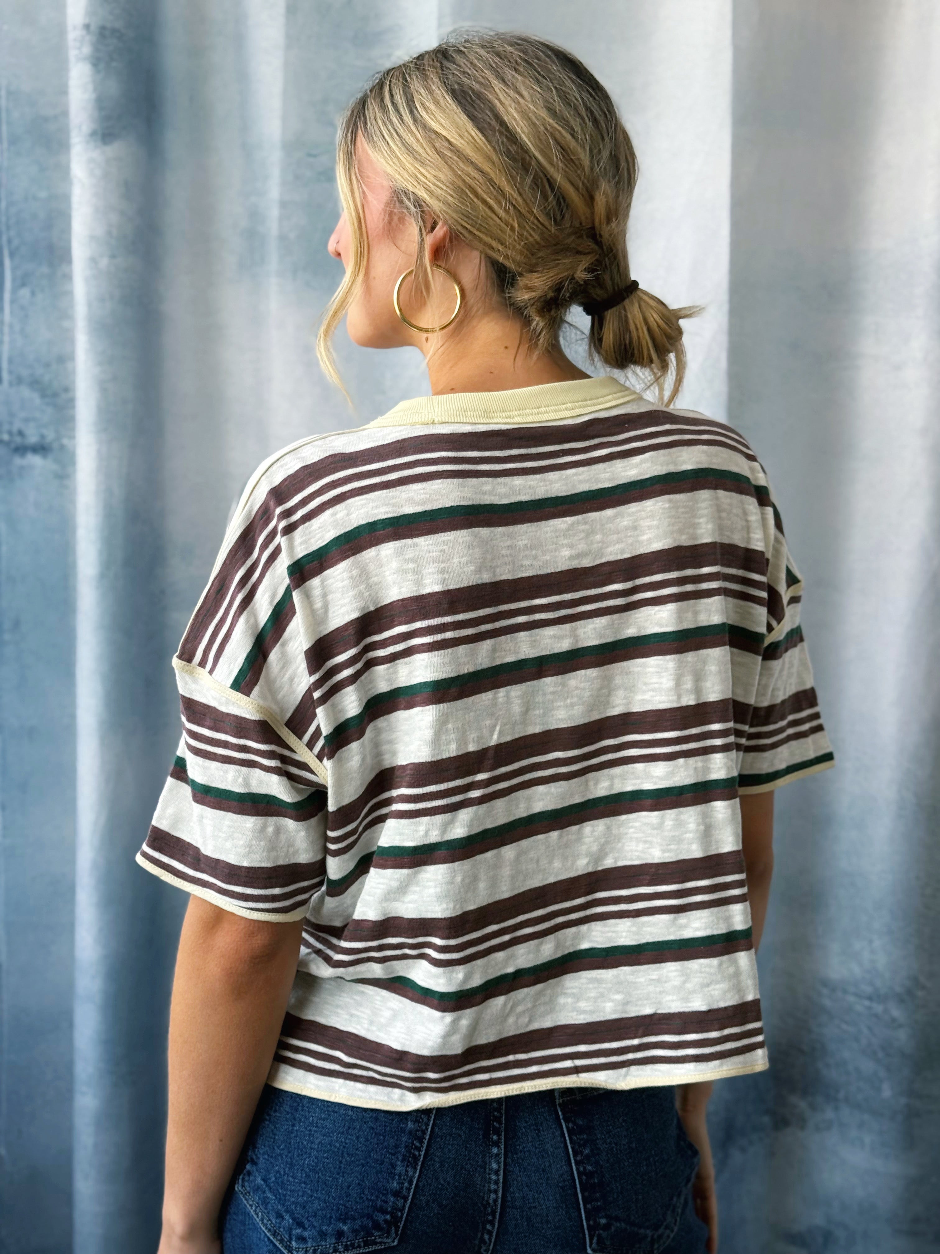 Janessa Tee - FOREST CREAM - willows clothing S/S SHIRT