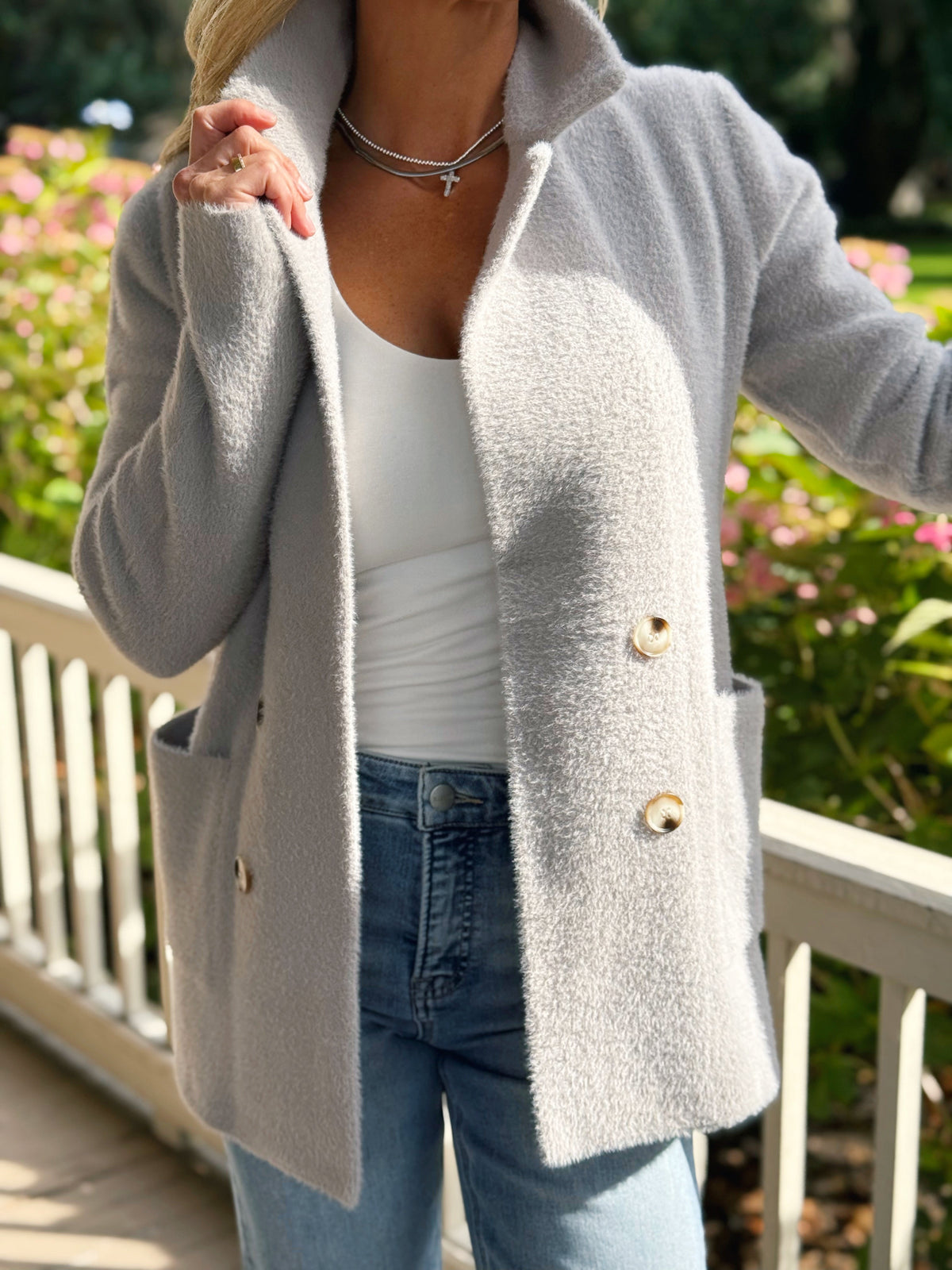 Jannie Cardigan - CLOUD - willows clothing Cardigan