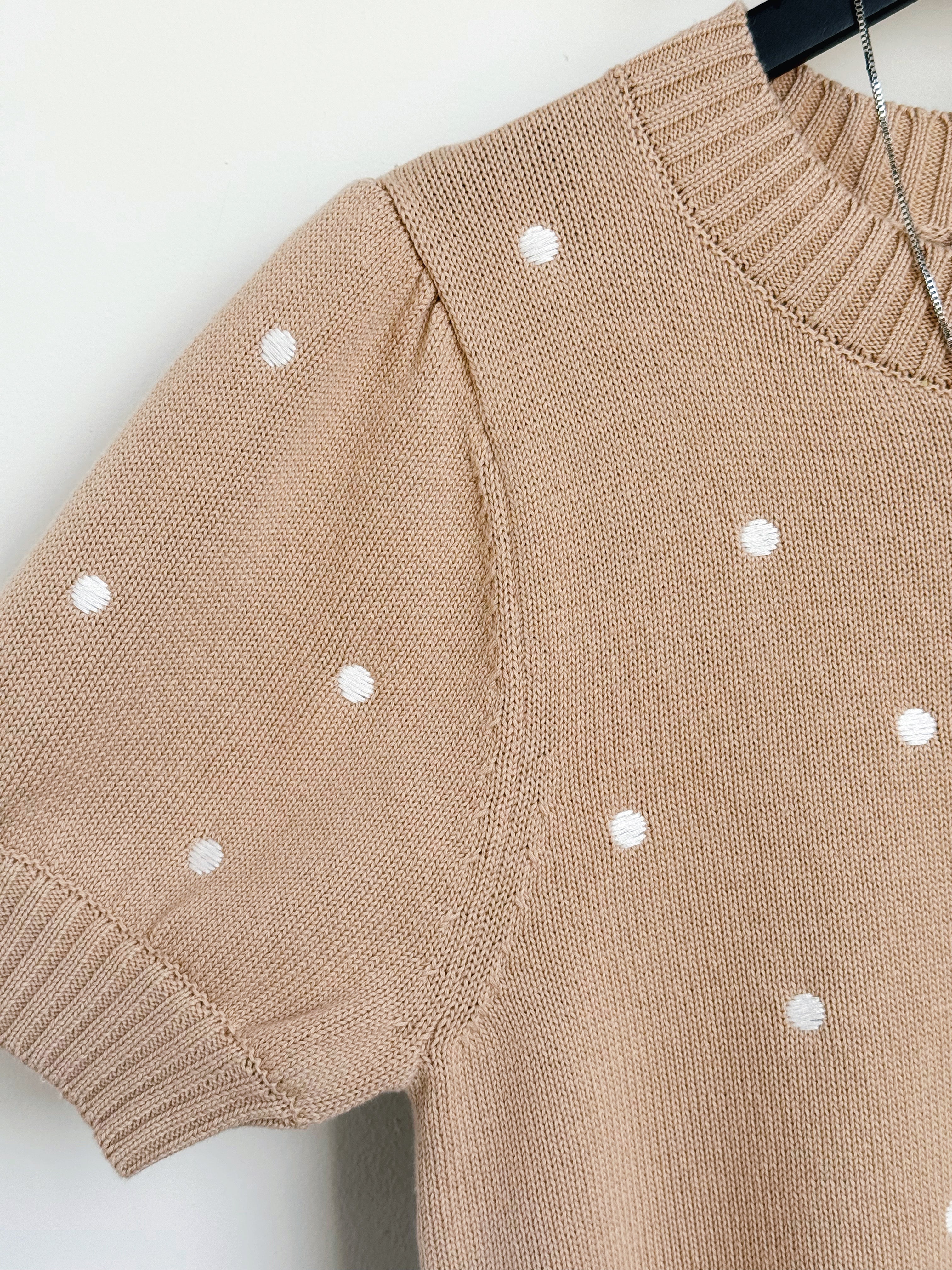January Sweater - TAUPE/IVORY - willows clothing SWEATER
