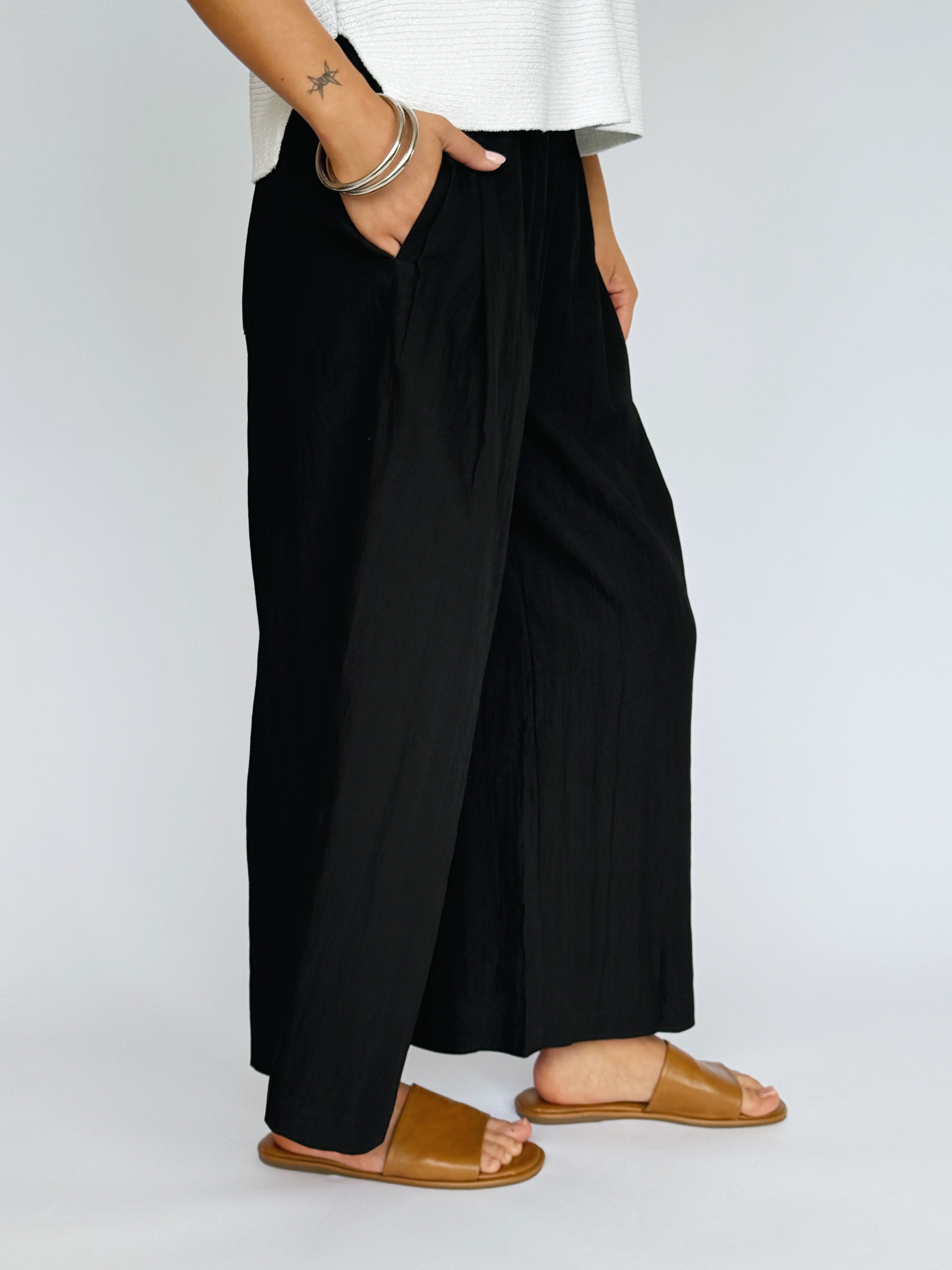 Jaren Pants - BLACK - willows clothing PANTS
