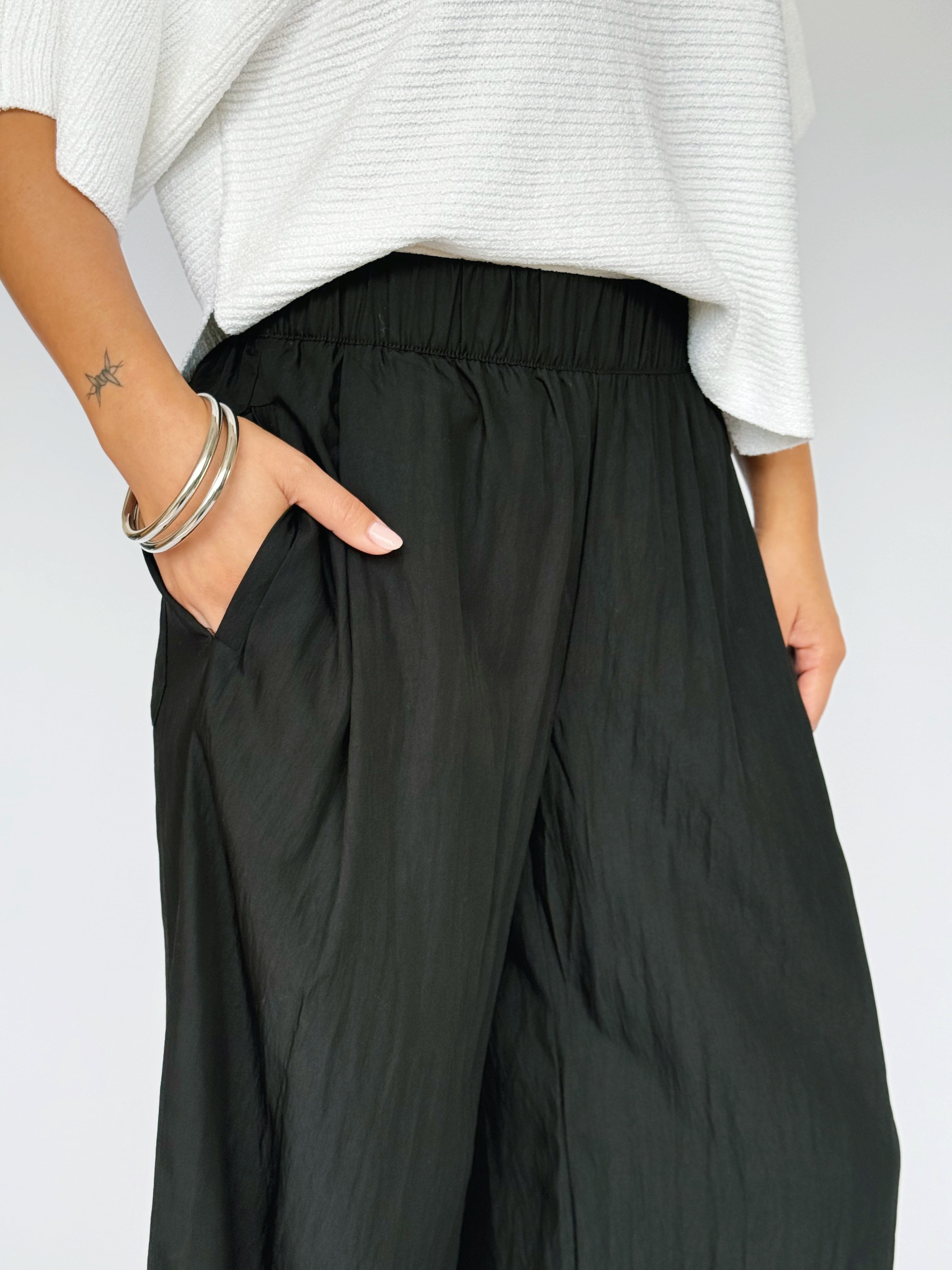 Jaren Pants - BLACK - willows clothing PANTS