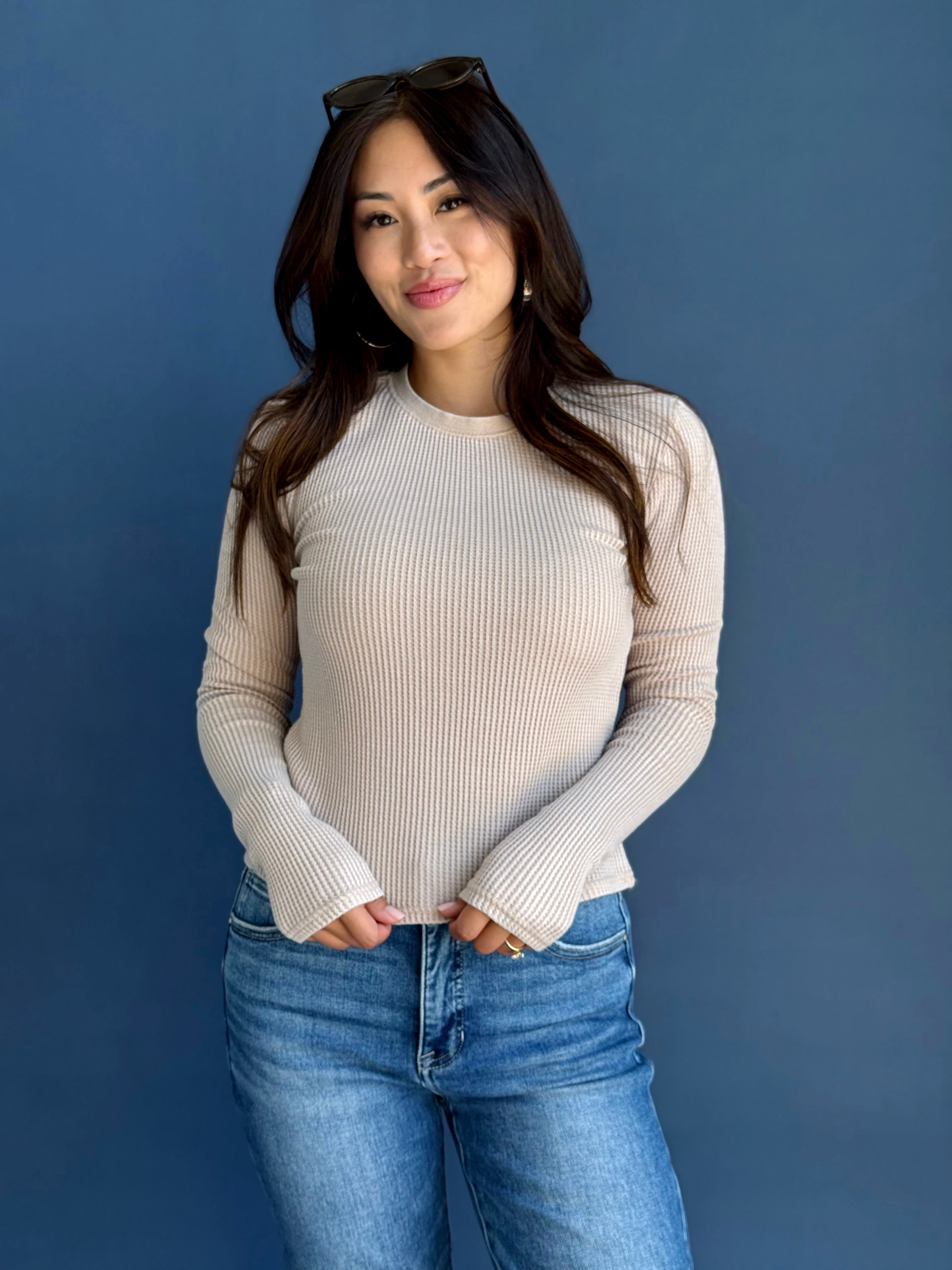 Jax Top - LIGHT TAUPE - willows clothing L/S SHIRT