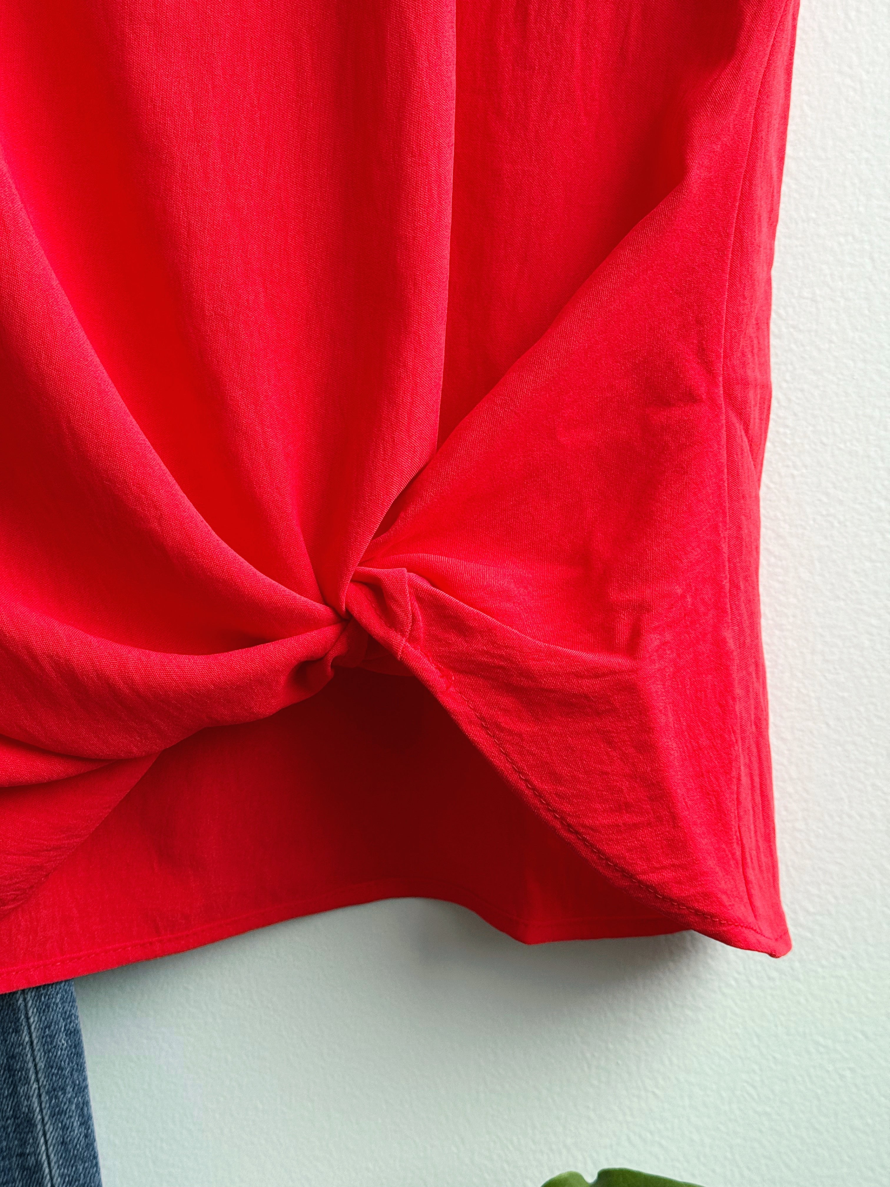 Jazlyn Top - RED - willows clothing S/S SHIRT