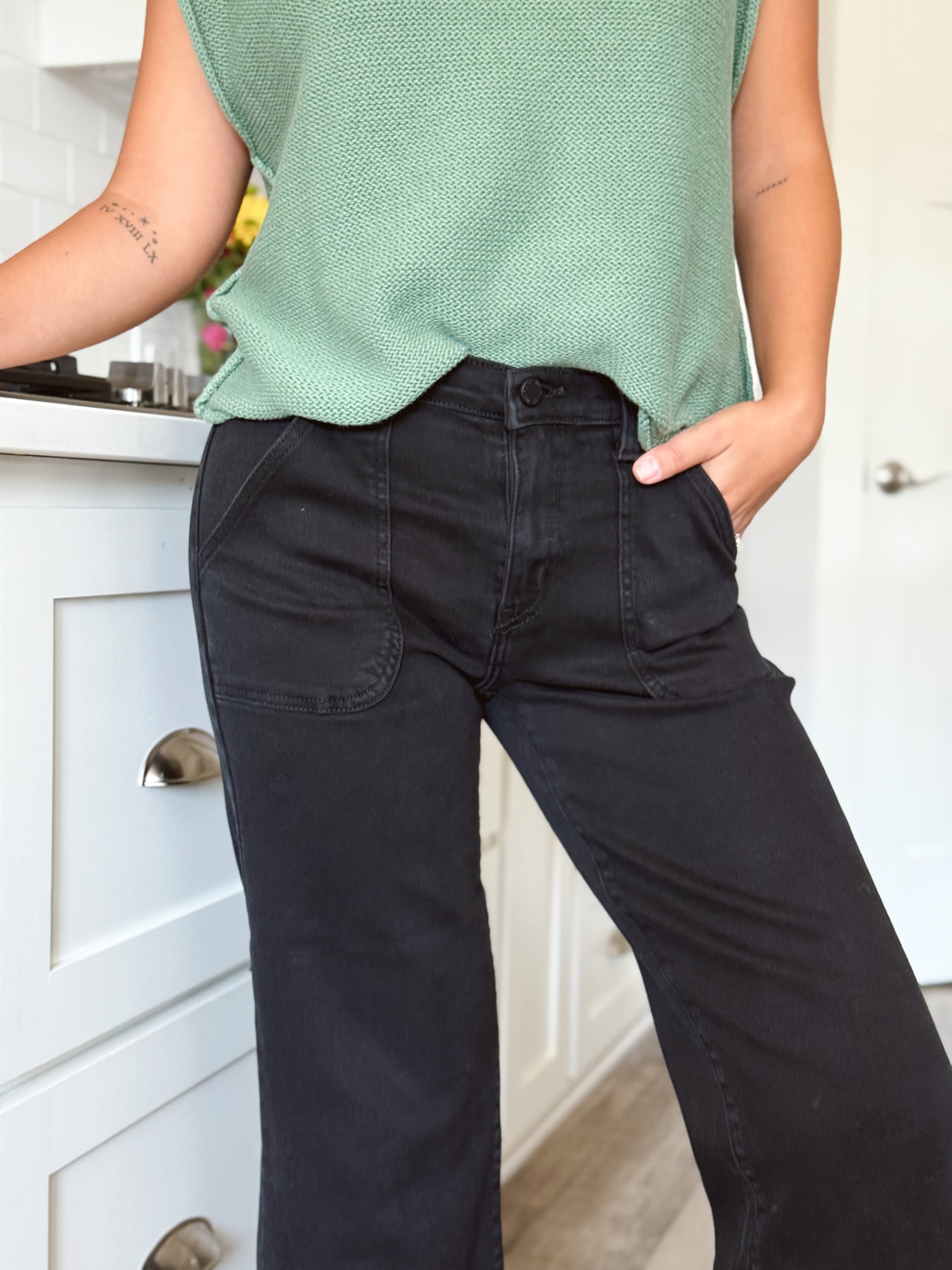 [JBD] Arlo Jean - BLACK - willows clothing WIDE LEG