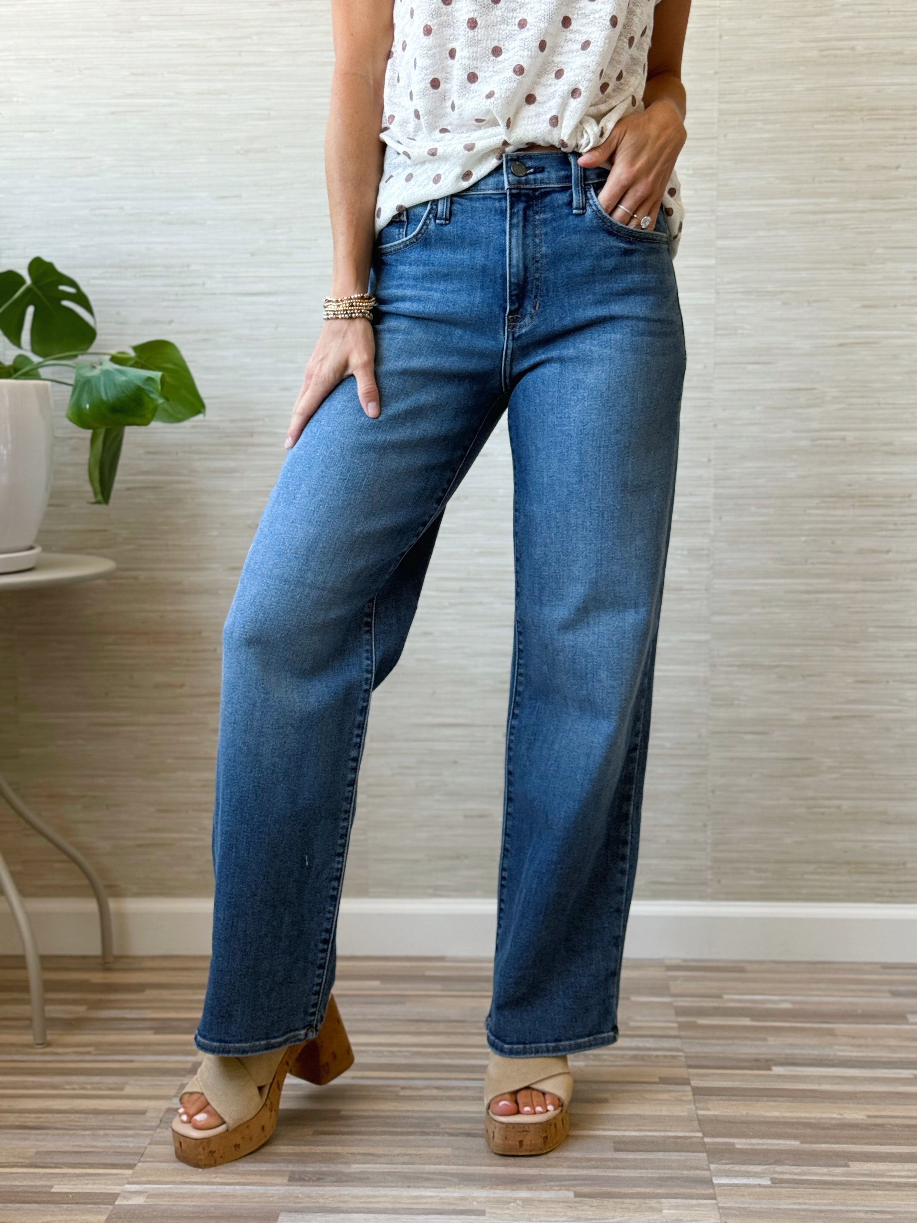 [JBD] Emily Jean - MEDIUM DENIM - willows clothing Straight Leg
