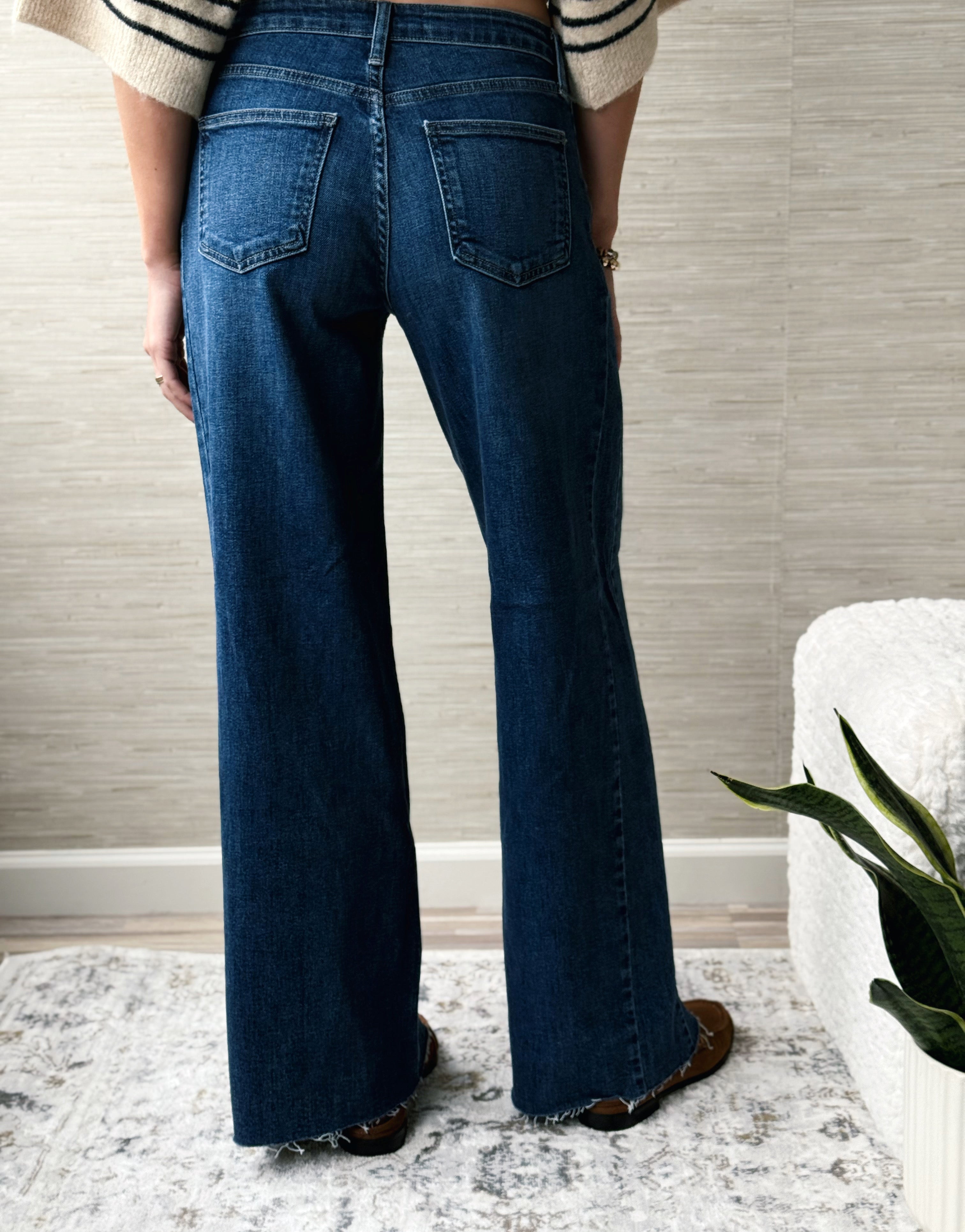 [JBD] Harry Wide Leg Jean - DARK DENIM - willows clothing WIDE LEG