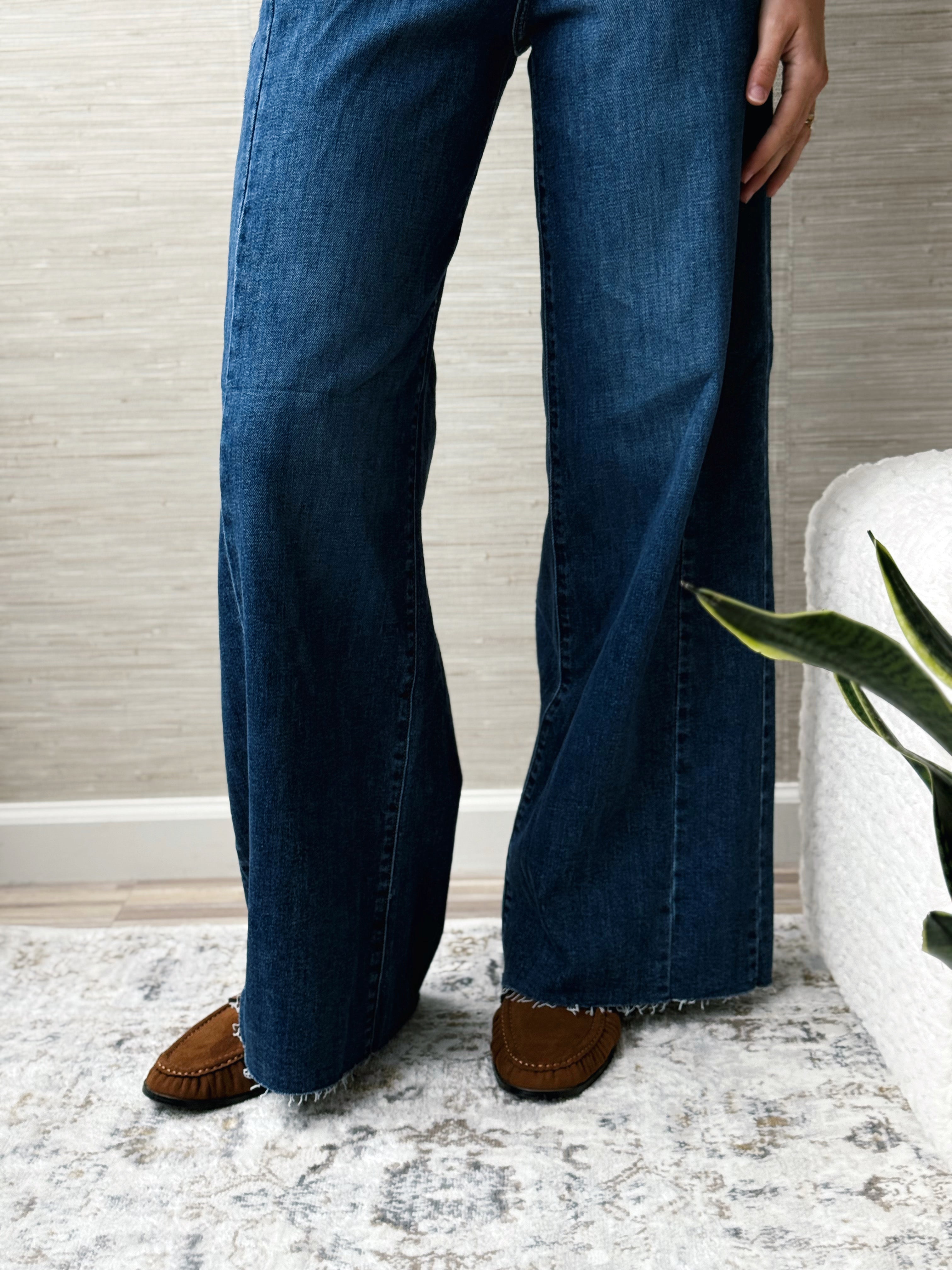 [JBD] Harry Wide Leg Jean - DARK DENIM - willows clothing WIDE LEG