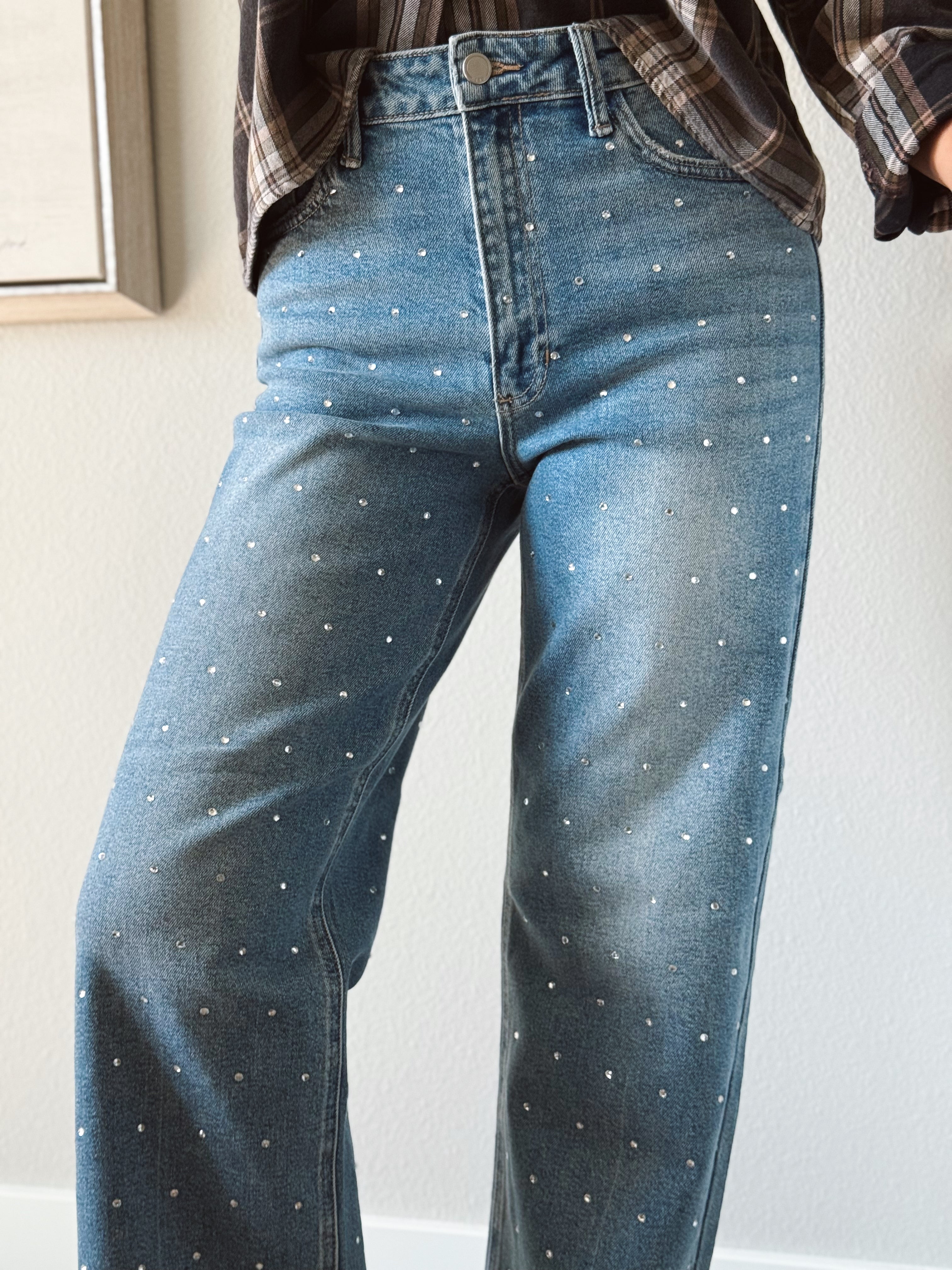 [JBD] Katie Jean - RHINESTONE - willows clothing Straight Leg