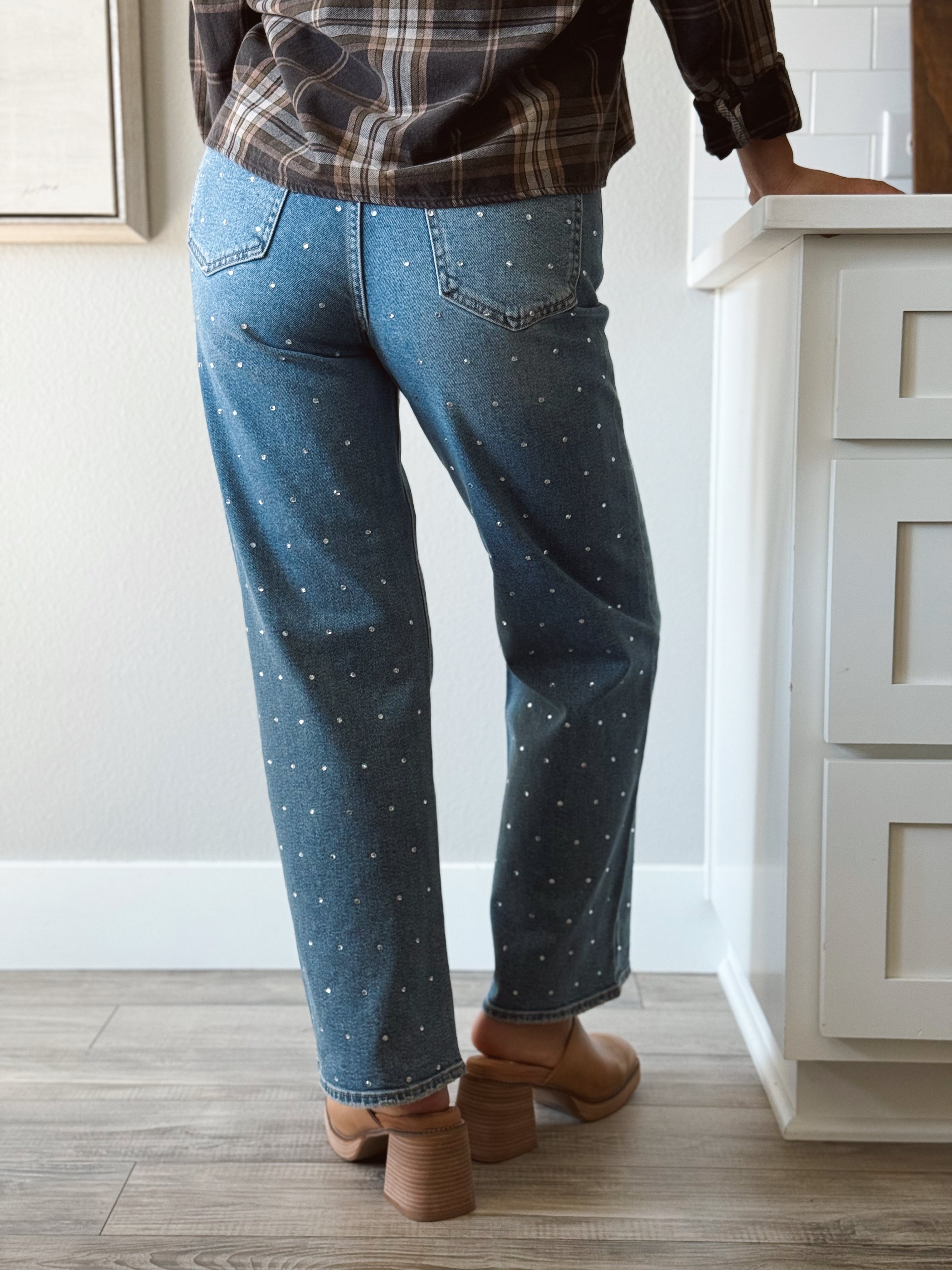 [JBD] Katie Jean - RHINESTONE - willows clothing Straight Leg