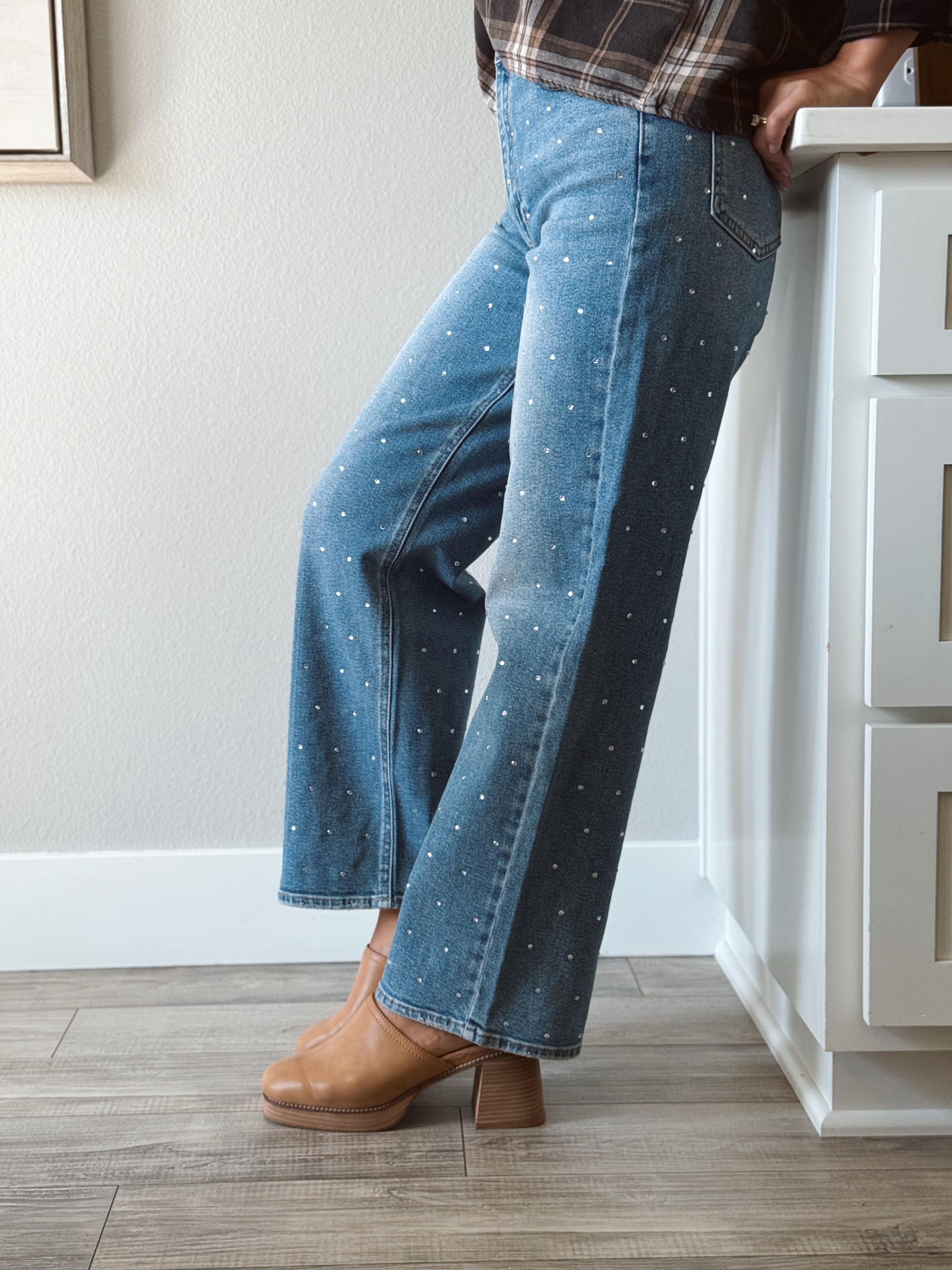 [JBD] Katie Jean - RHINESTONE - willows clothing Straight Leg