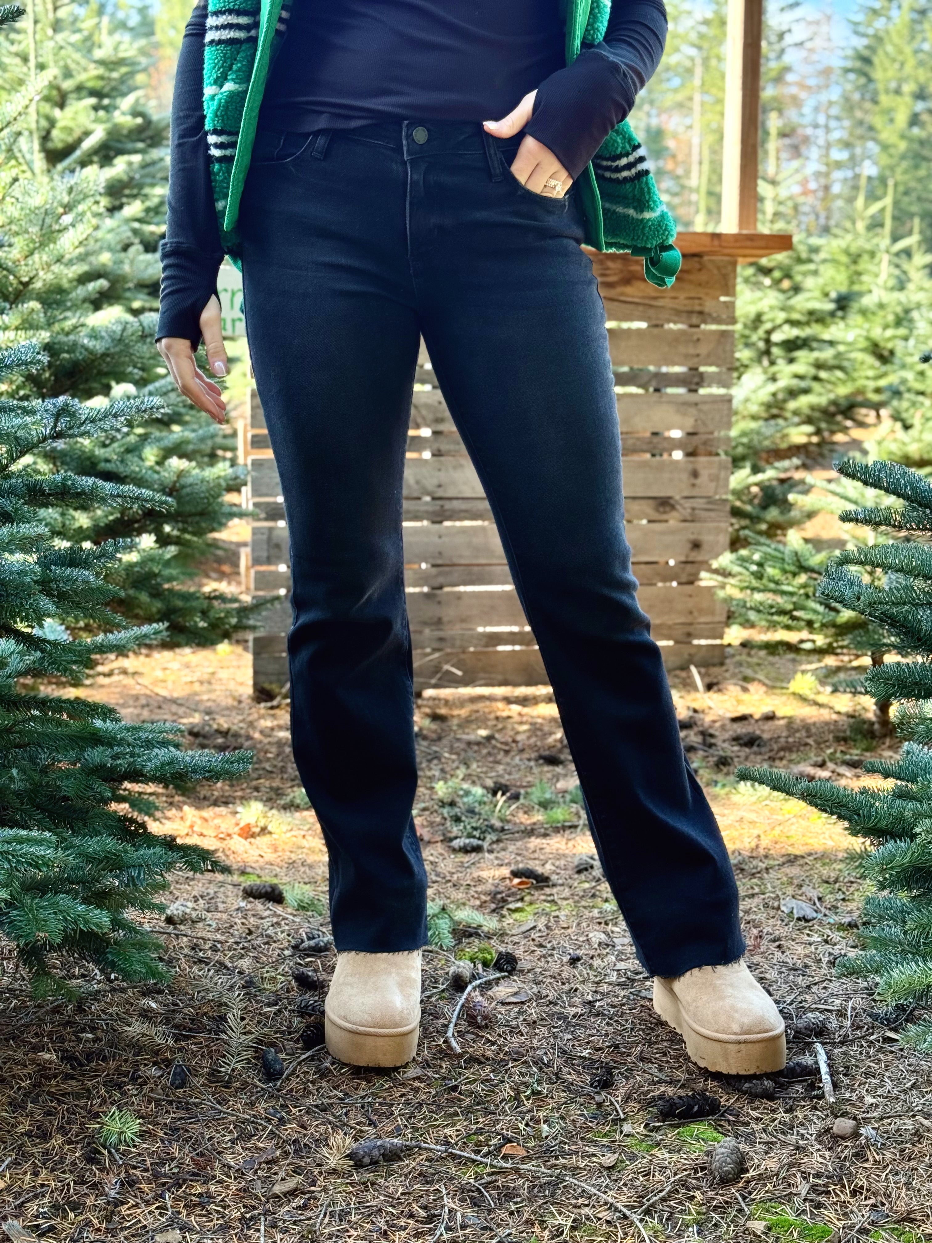 [JBD] Renna Jean - WASHED BLACK - willows clothing BOOTCUT