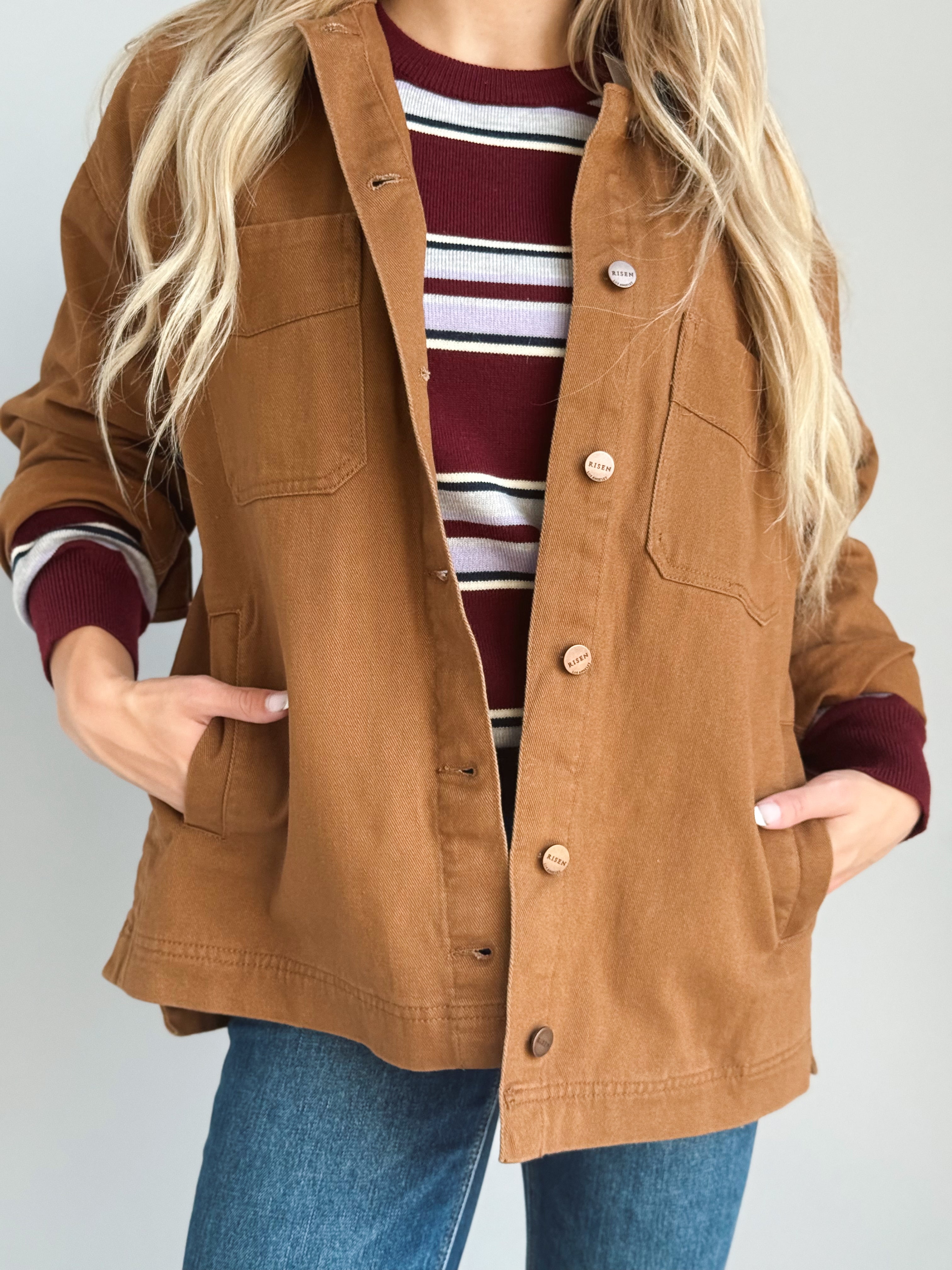 Jericho Jacket - BROWN - willows clothing JACKET