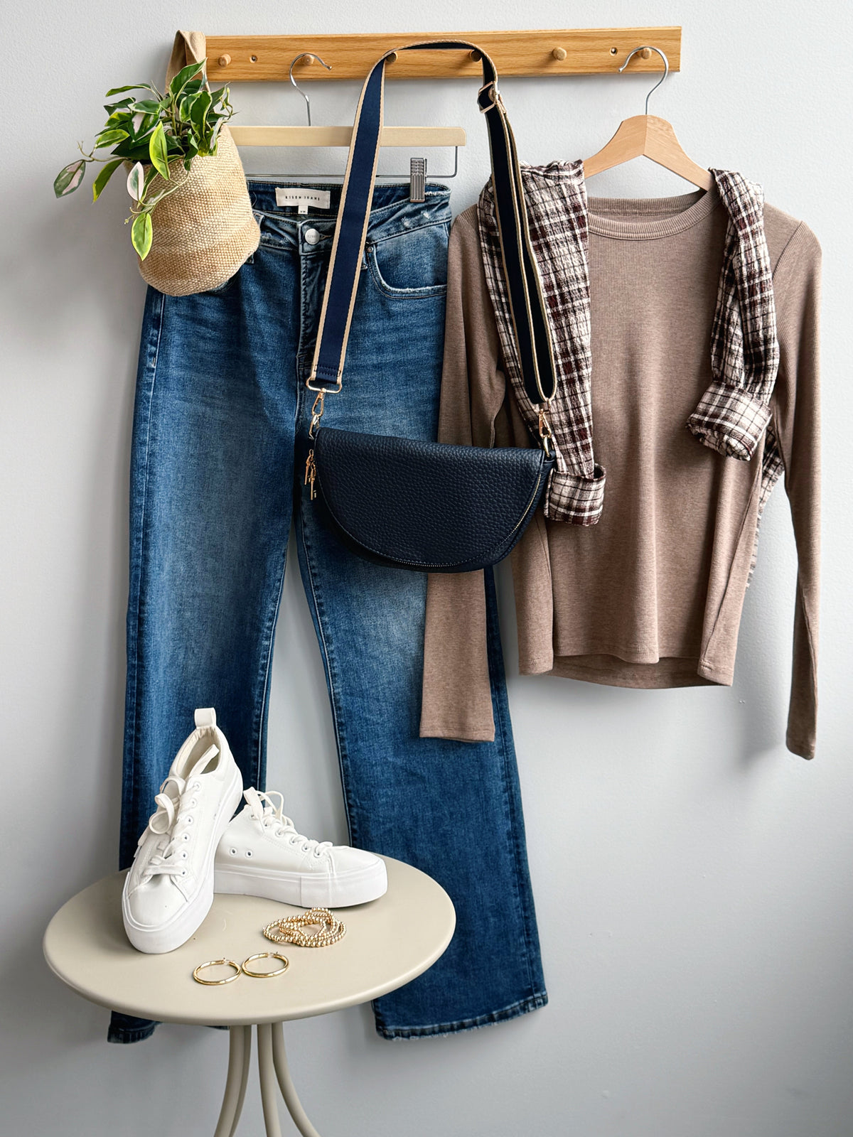 Jess Long Sleeve Top - HEATHER ASH BROWN - willows clothing S/S SHIRT