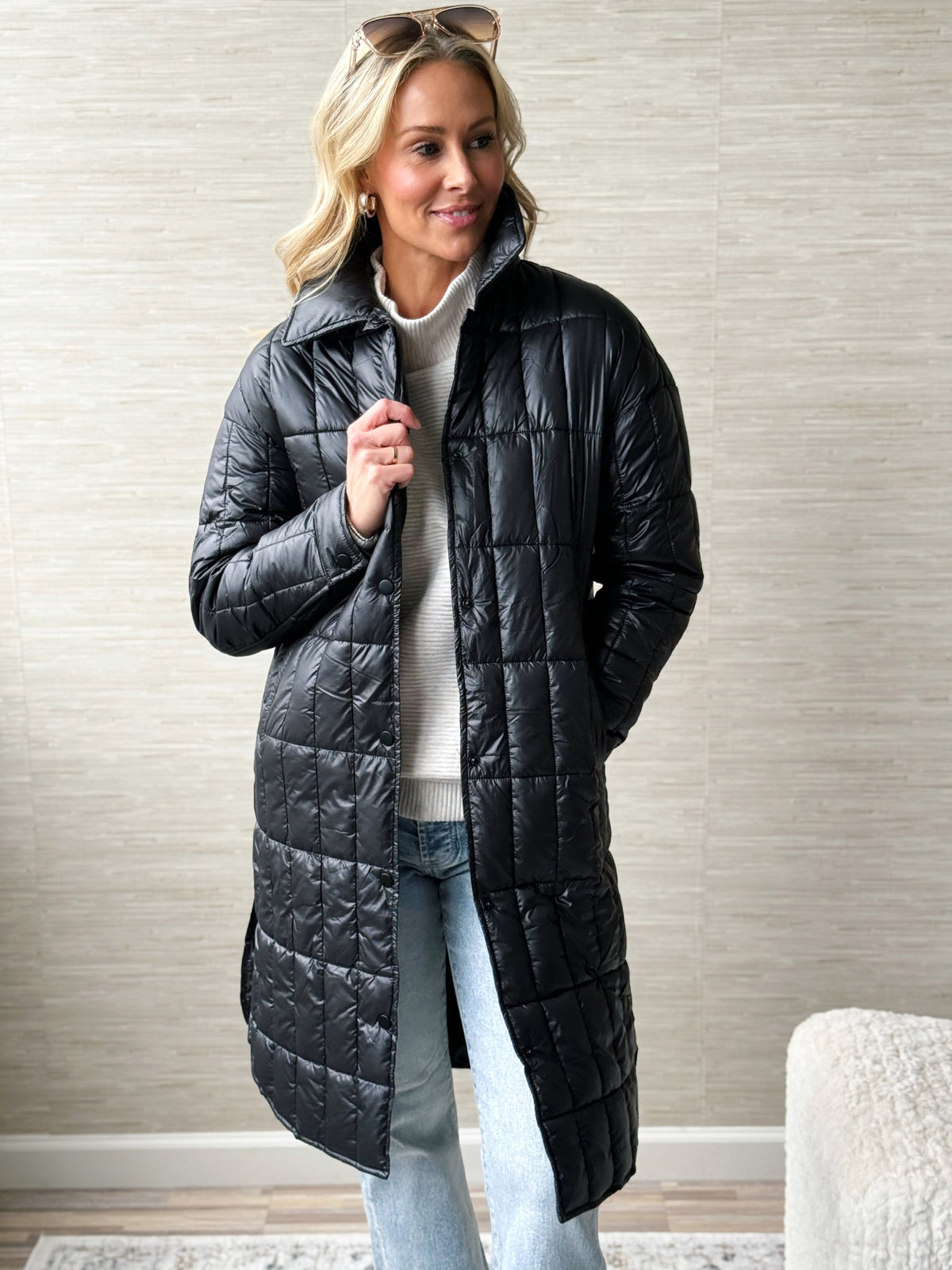 Joleen Puffer Jacket - BLACK - willows clothing JACKET