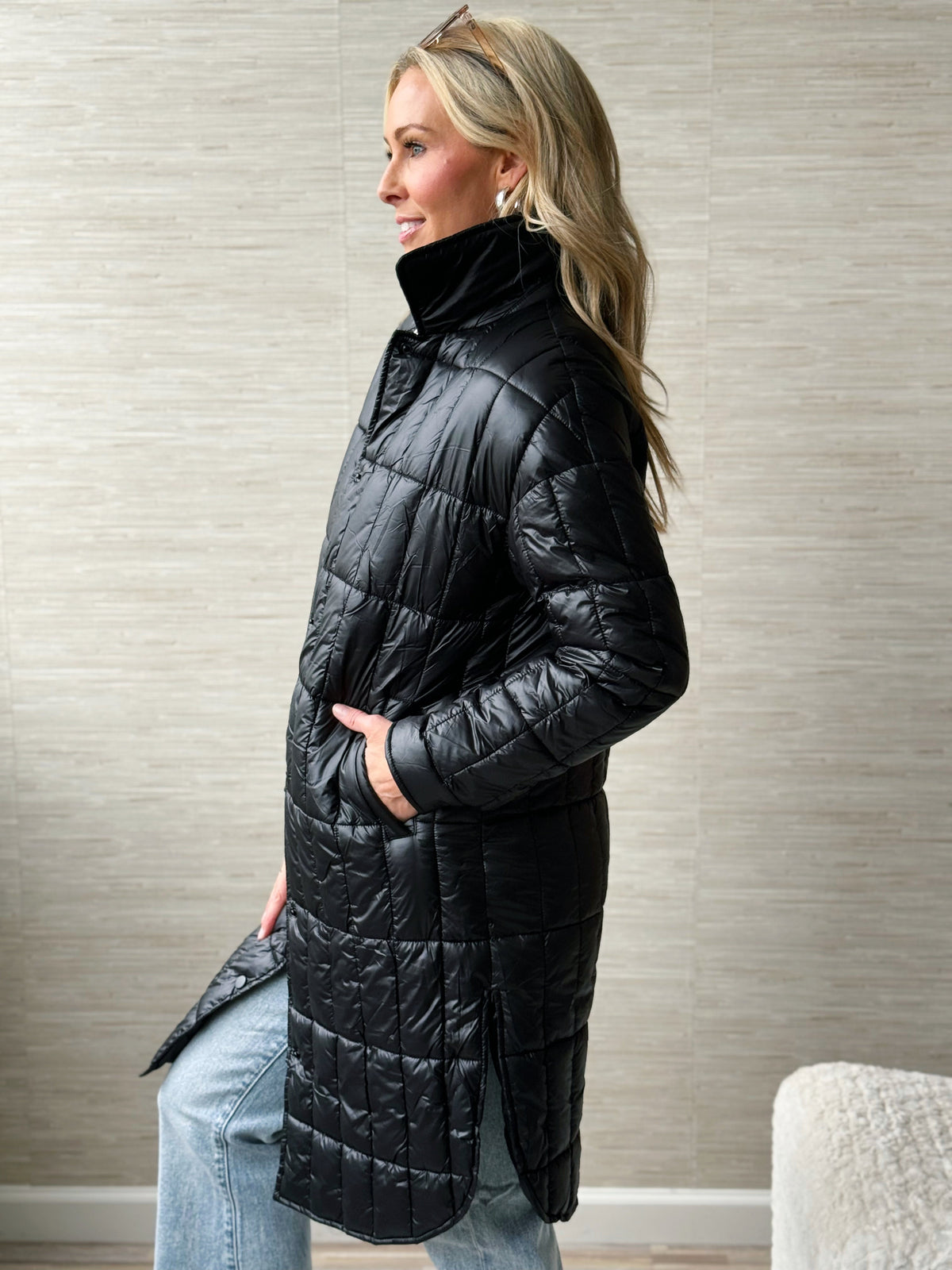Joleen Puffer Jacket - BLACK - willows clothing JACKET